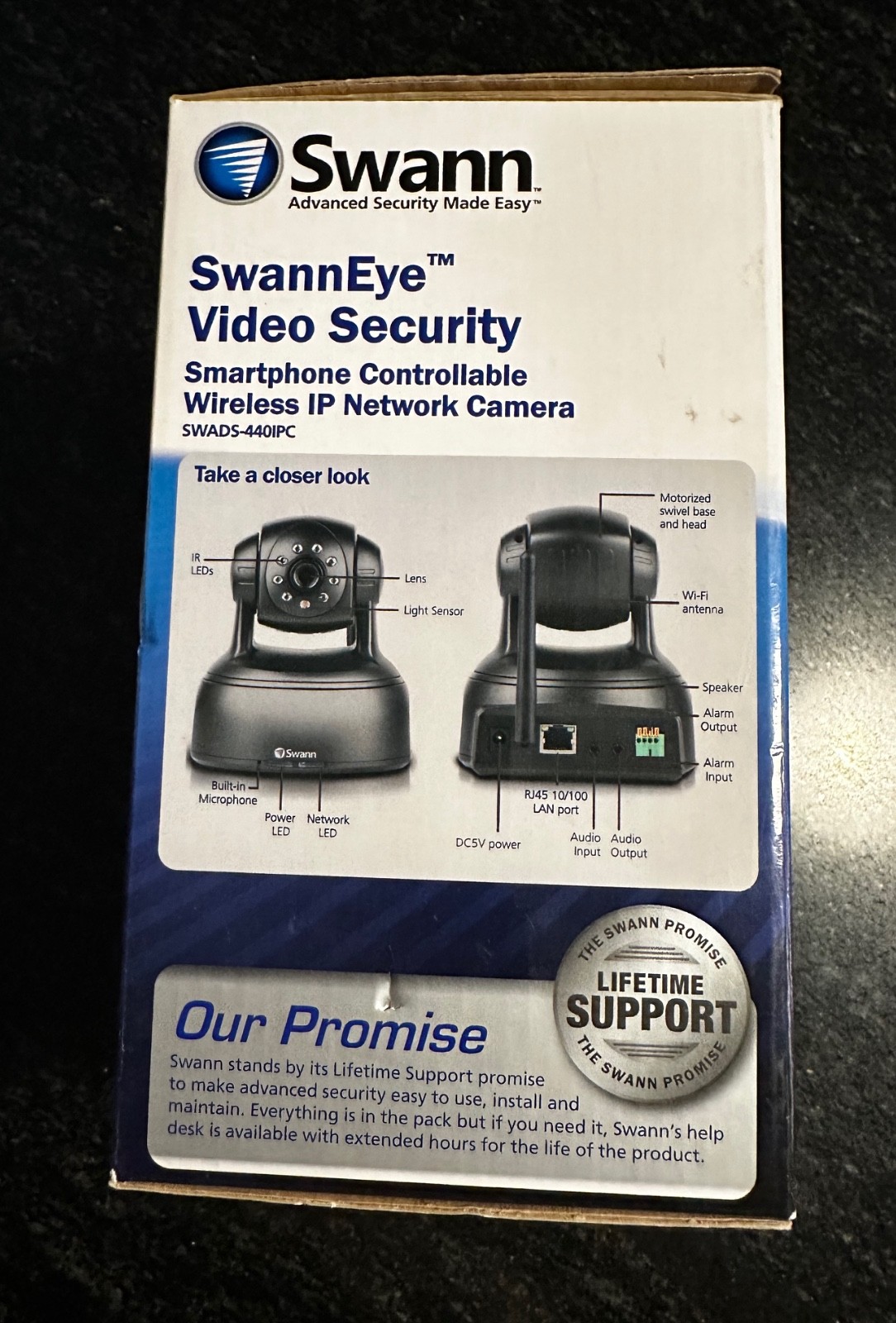 SwannEye SWADS-440IPC Video Security Wireless IP Network Camera (READ)