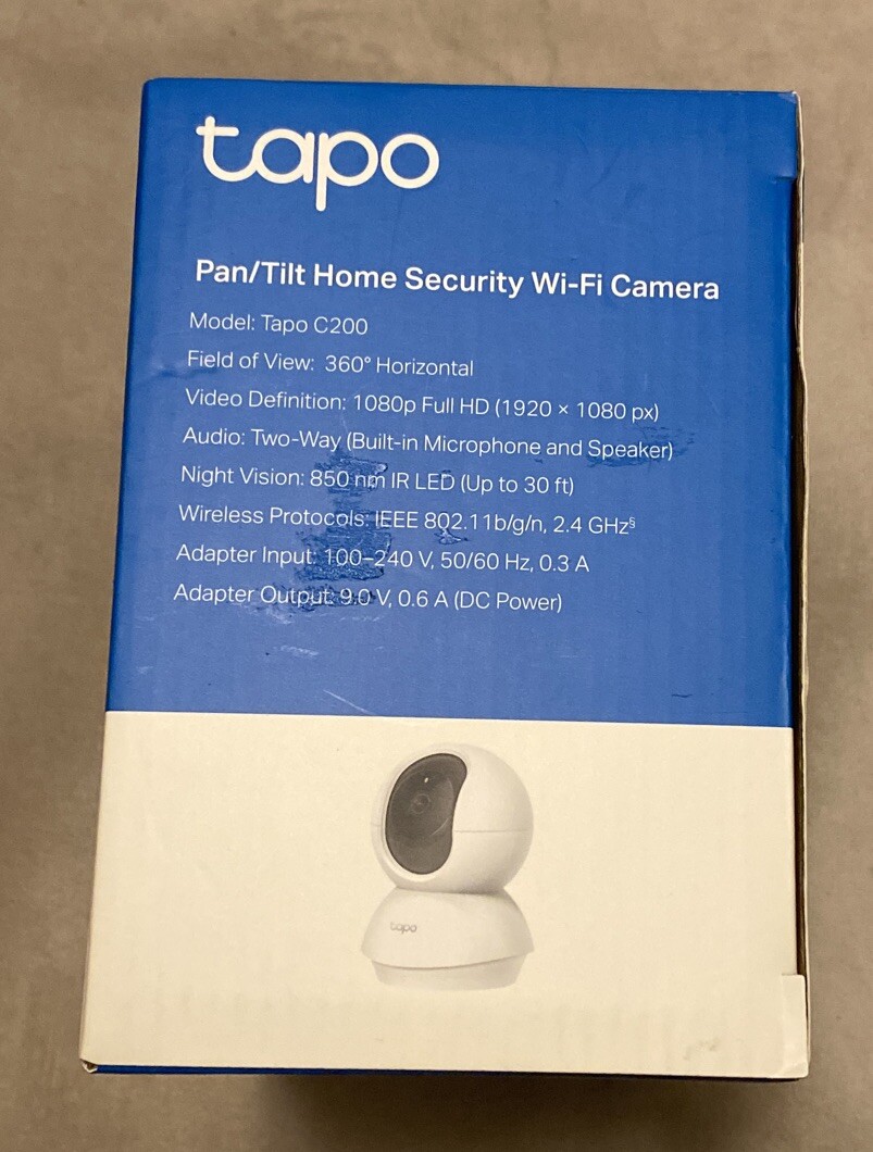 Tp-link 1080p Pan Tilt Home Security Wi-fi Camera Tapo C200