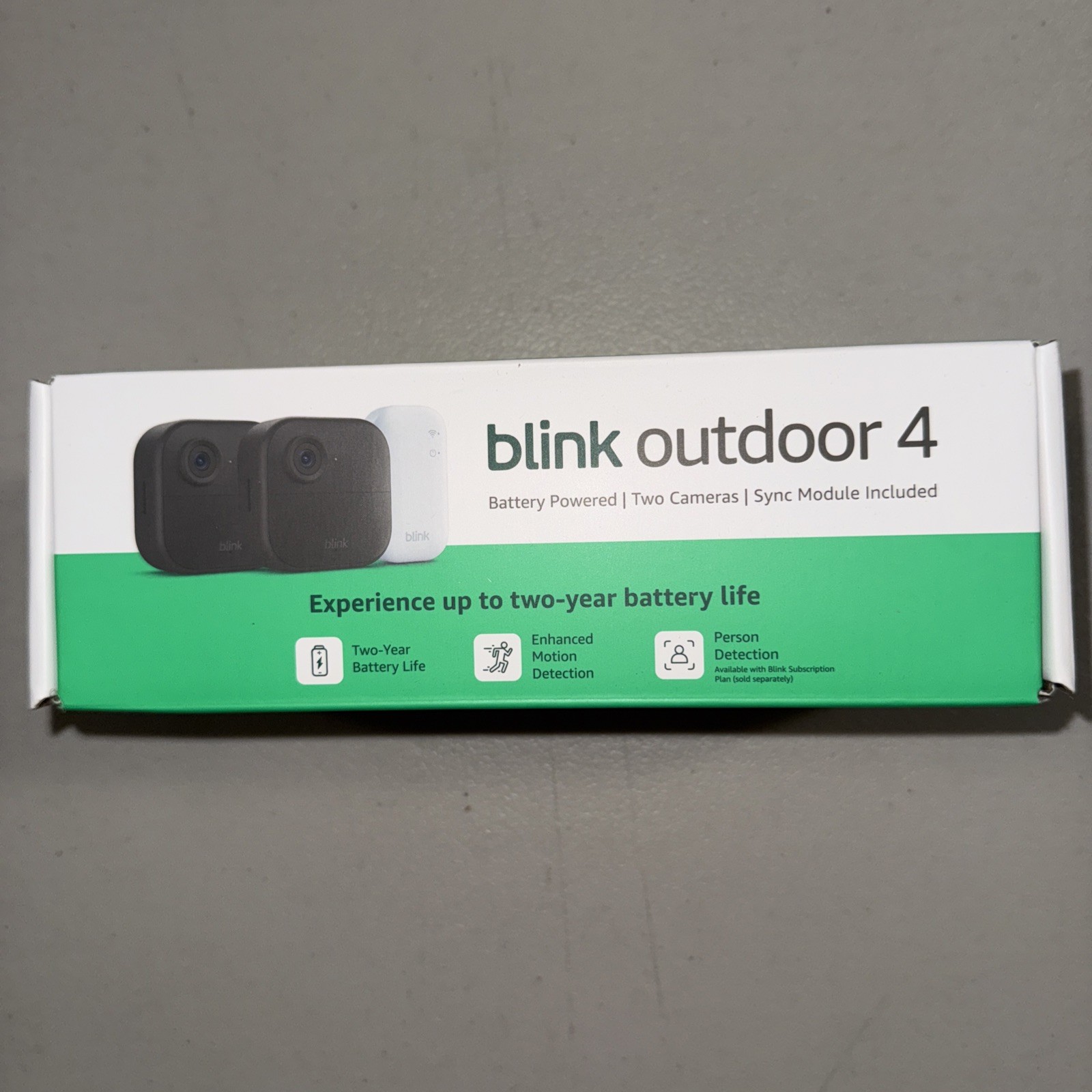 Blink Outdoor 4 (4th Gen 2025) Wireless Security Camera + Sync Module, 2 Cameras