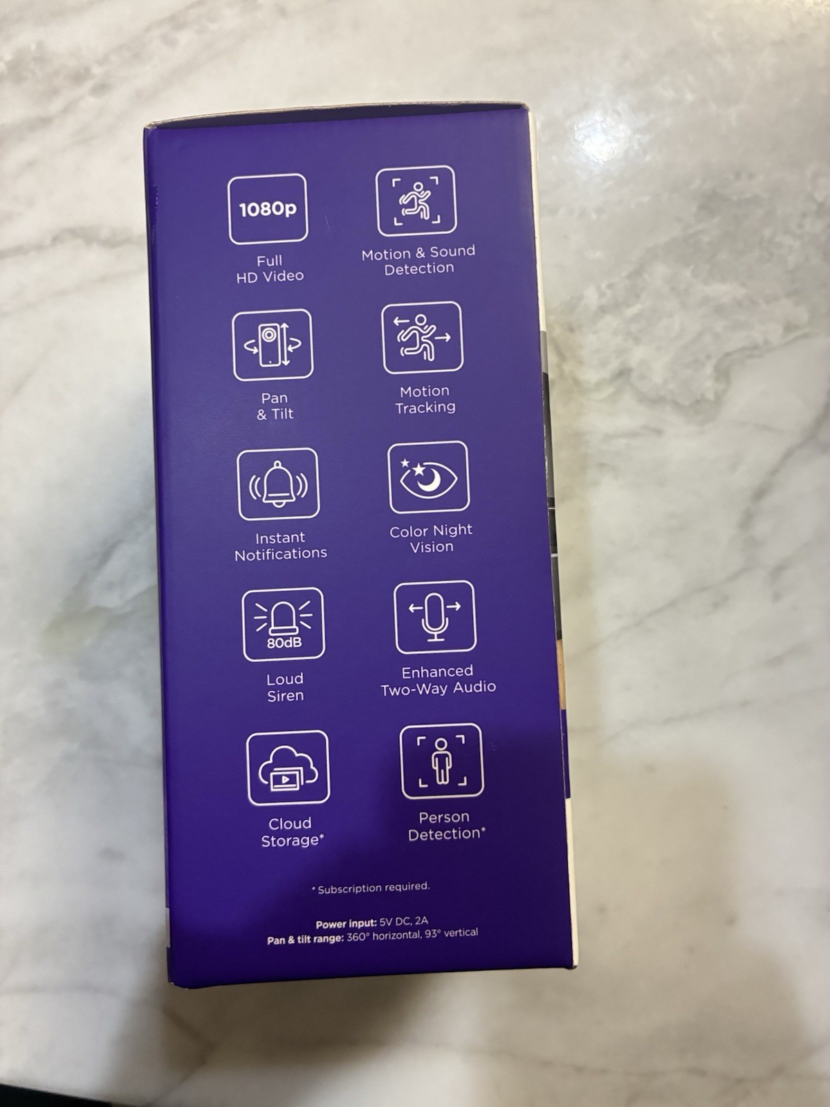 Roku Indoor Camera 360° SE Wired 1080p Pan & Tilt, Motion & Sound Detection