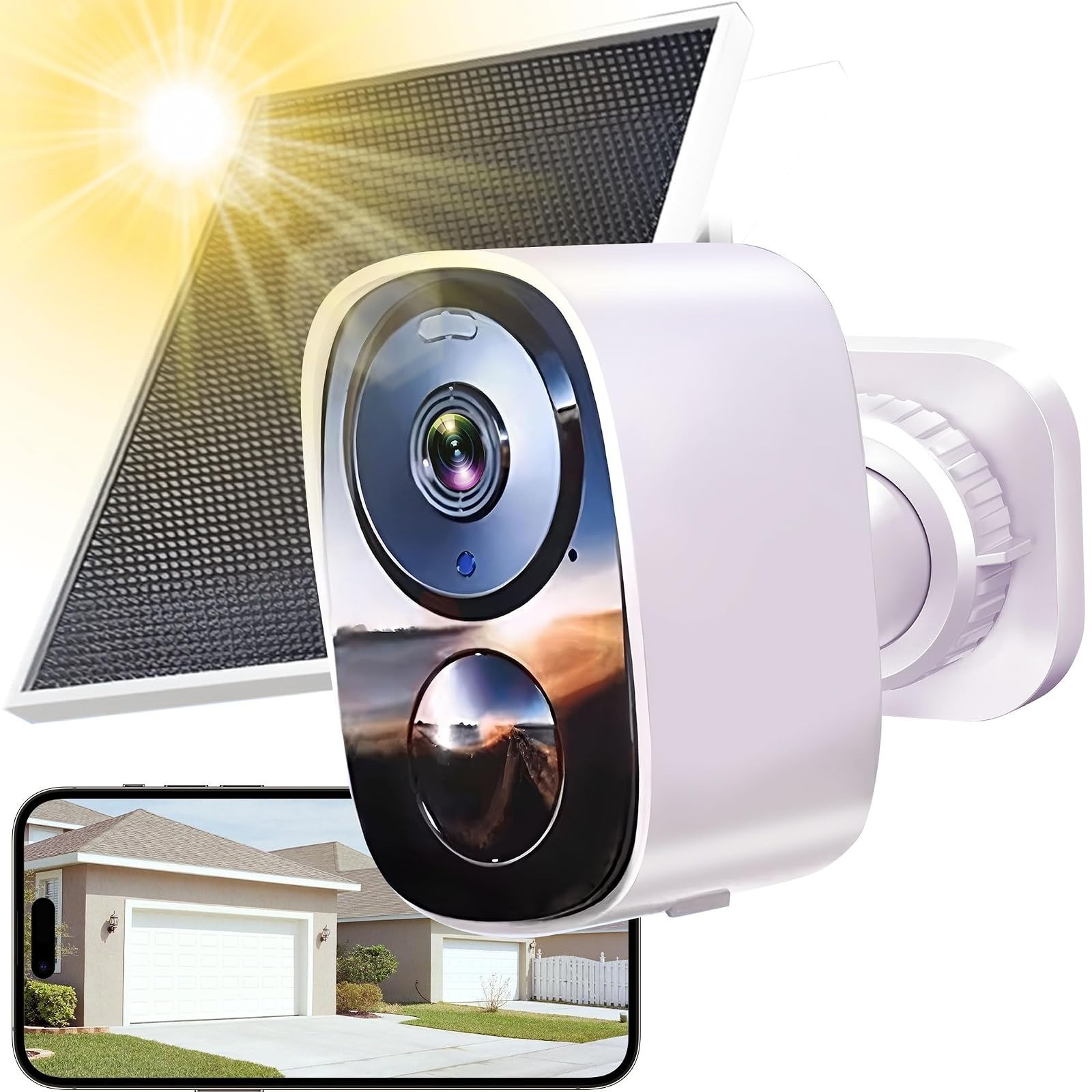 HITELLARCAM 2K Wireless Security Camera, Free Cloud Storage, AI Detection