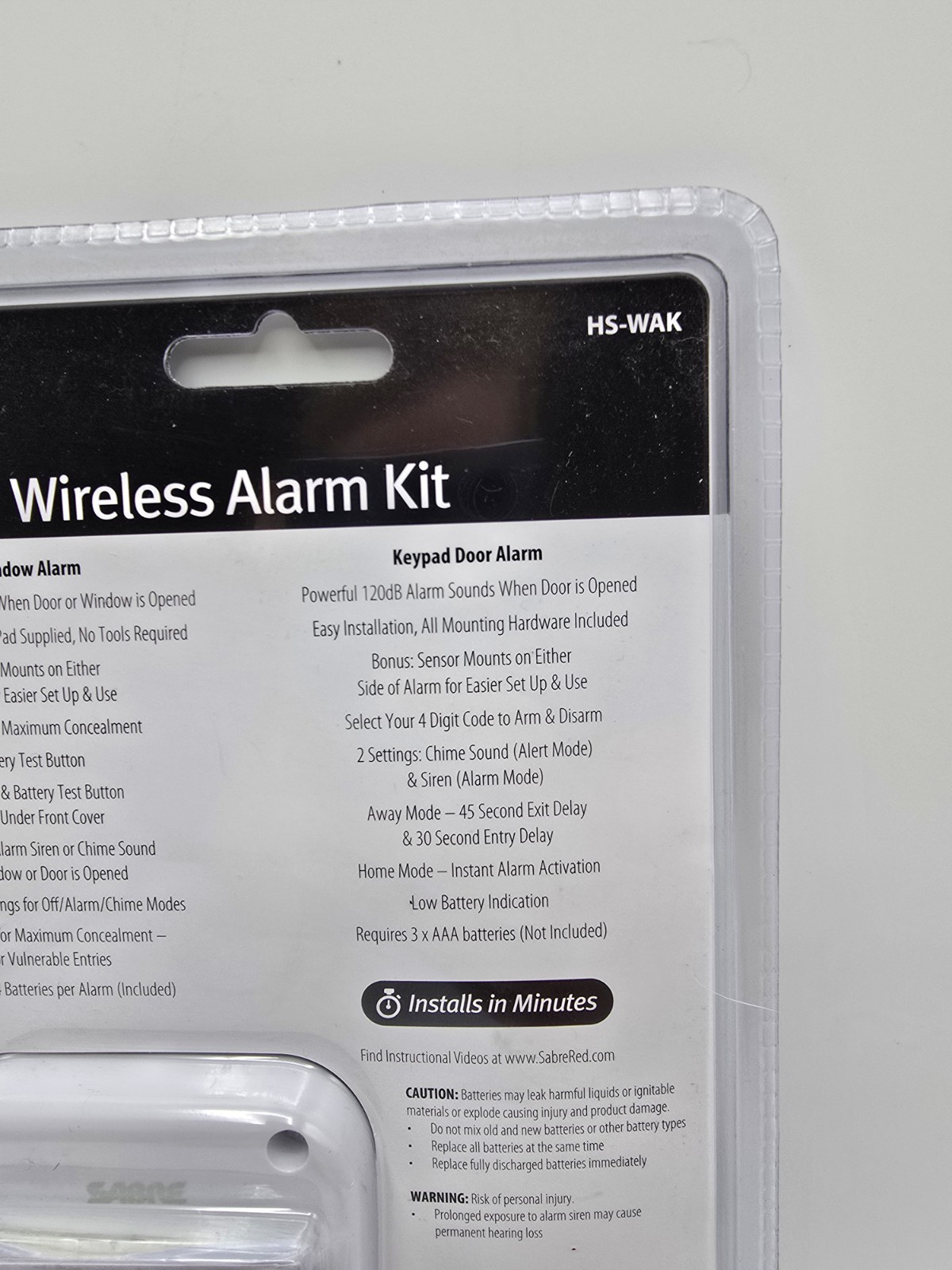 SABRE Home Wireless Alarm Kit – Loud 120 dB Siren – Easy Install 3 Pack