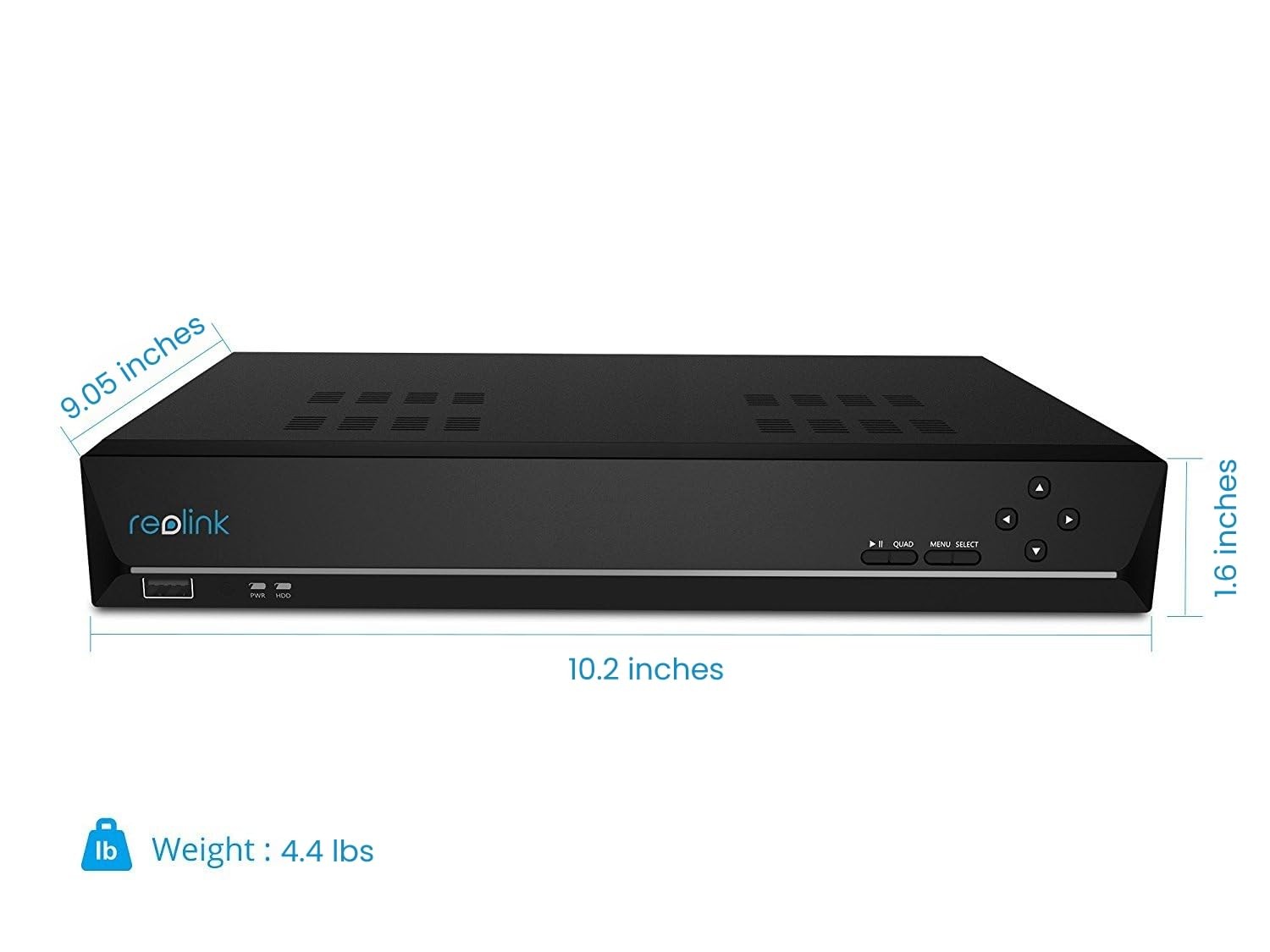 REOLINK 8CH Network Video Recorder for Home Security Camera 2TB, Black
