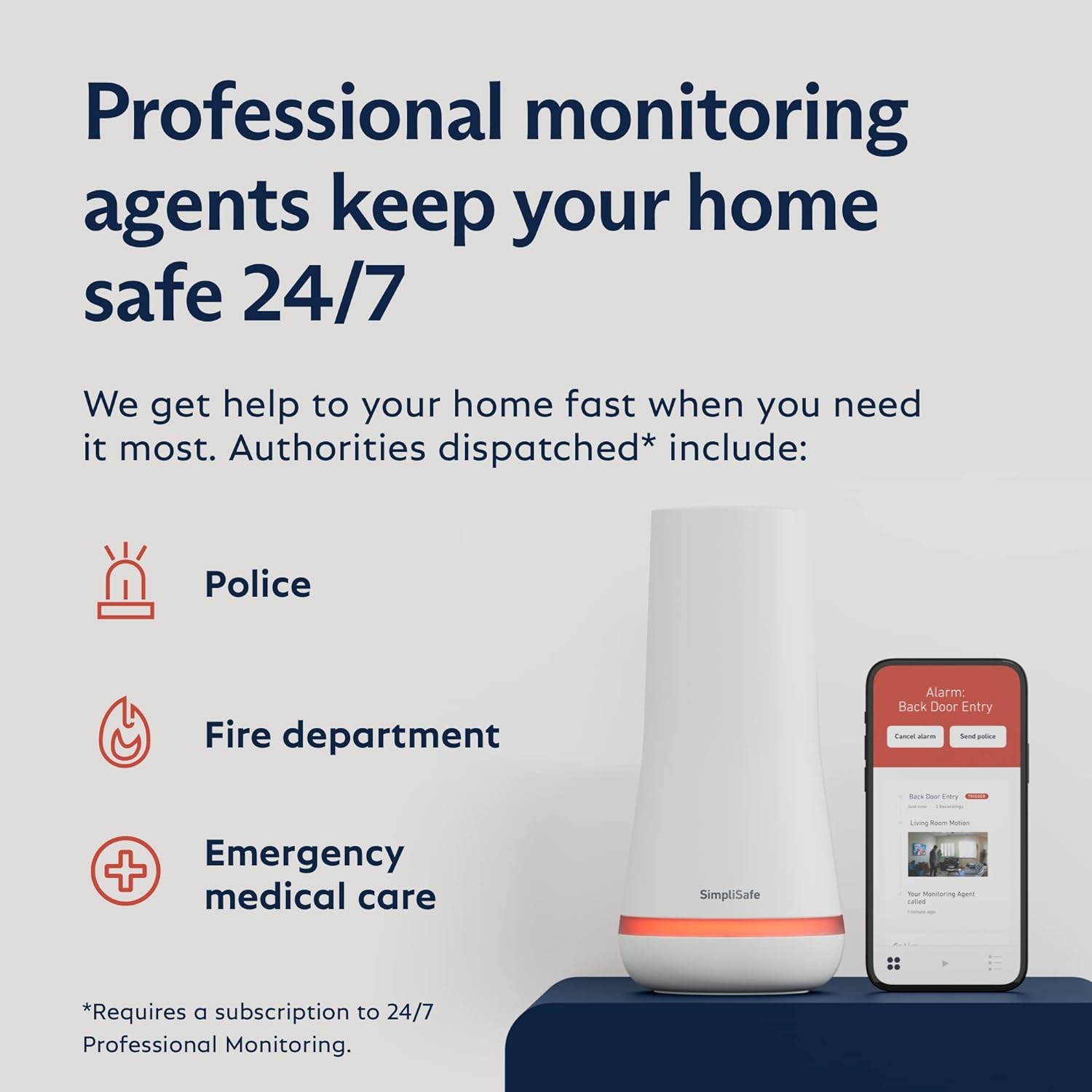 SimpliSafe 8 Piece Wireless Home Security System – Optional 24/7 Professional Mo