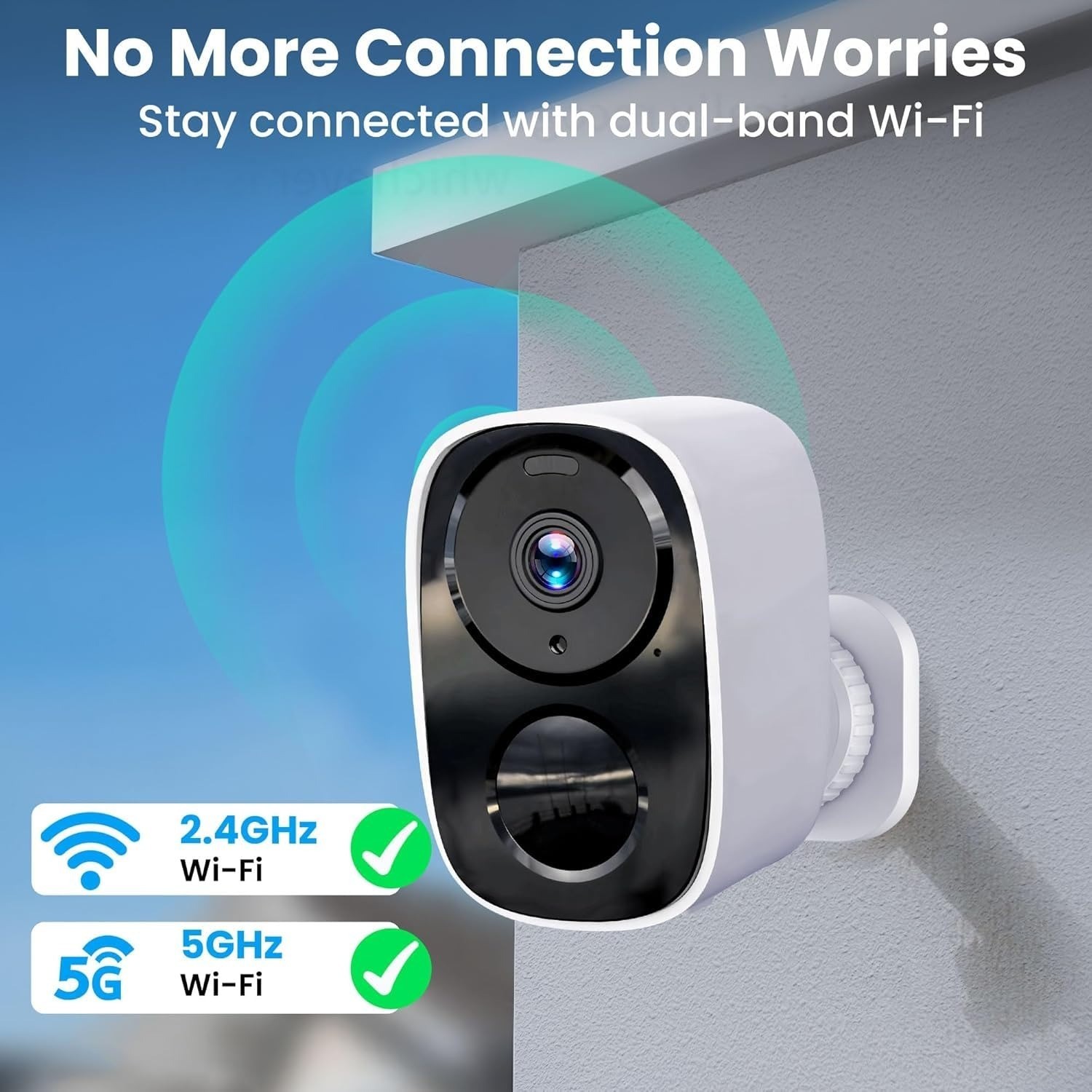 HITELLARCAM 2K Wireless Security Camera, Free Cloud Storage, AI Detection