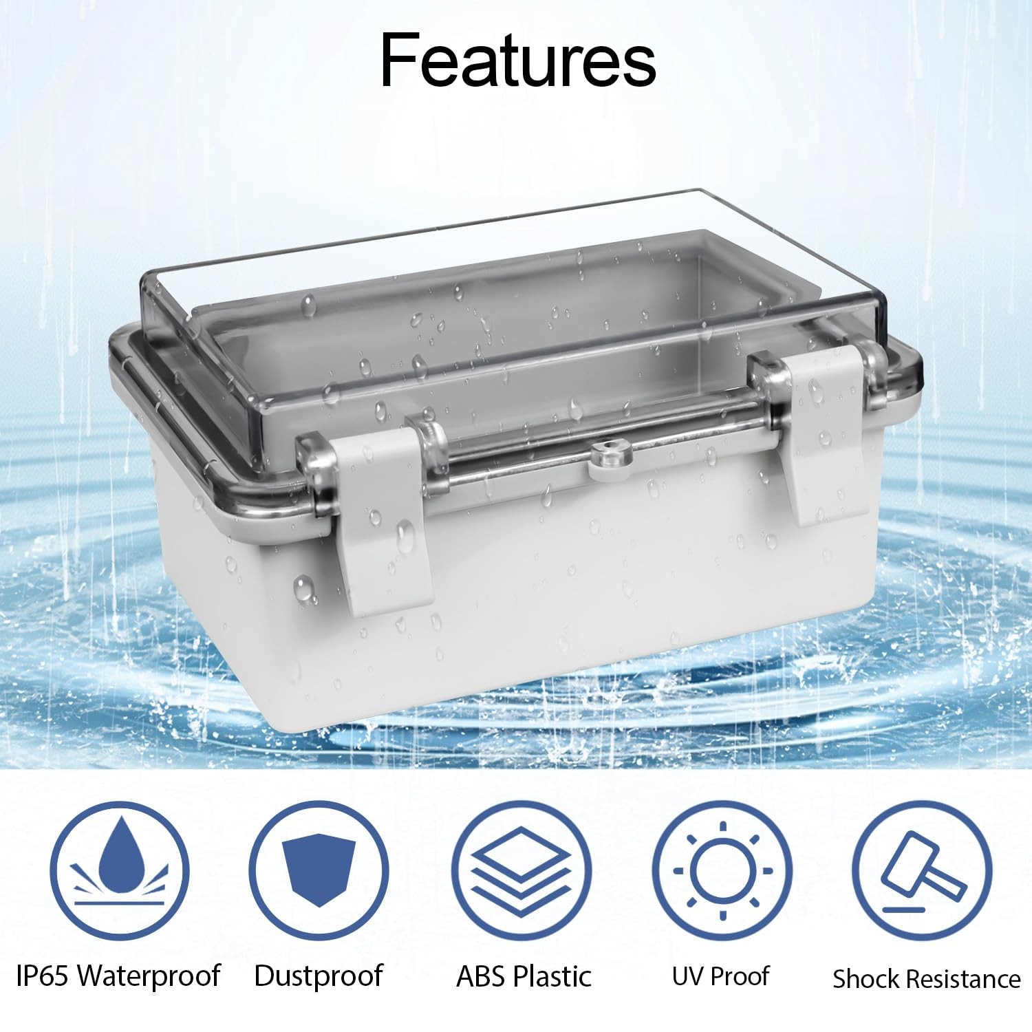 LMioEtool ABS Plastic Dustproof 5.9″ x 3.9″ x 2.8″ (1pc), Clear Cover