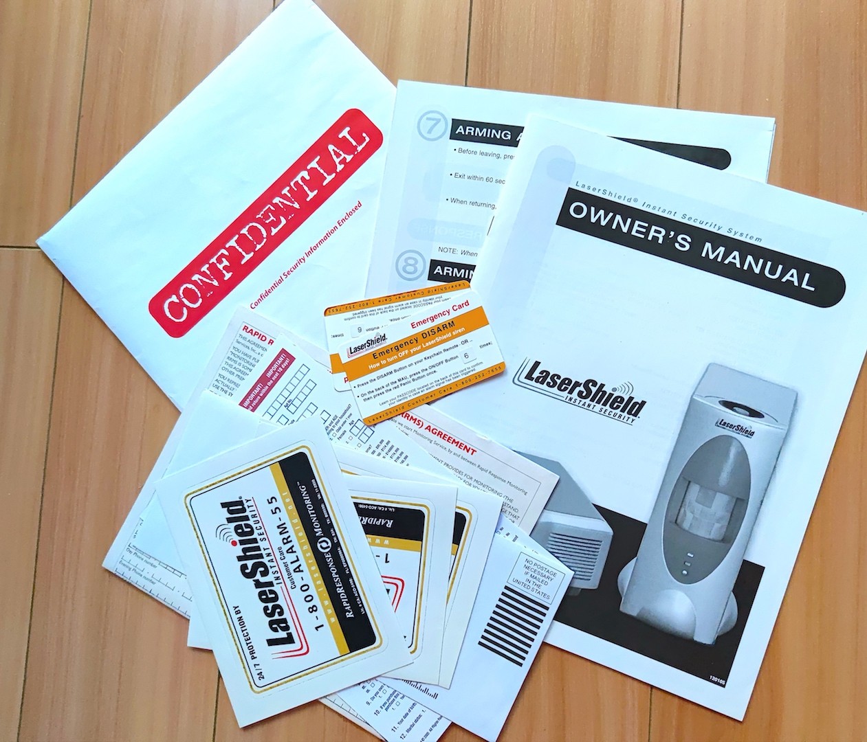 LaserShield Instant Security System Plug N Go Professional Monitoring NOS