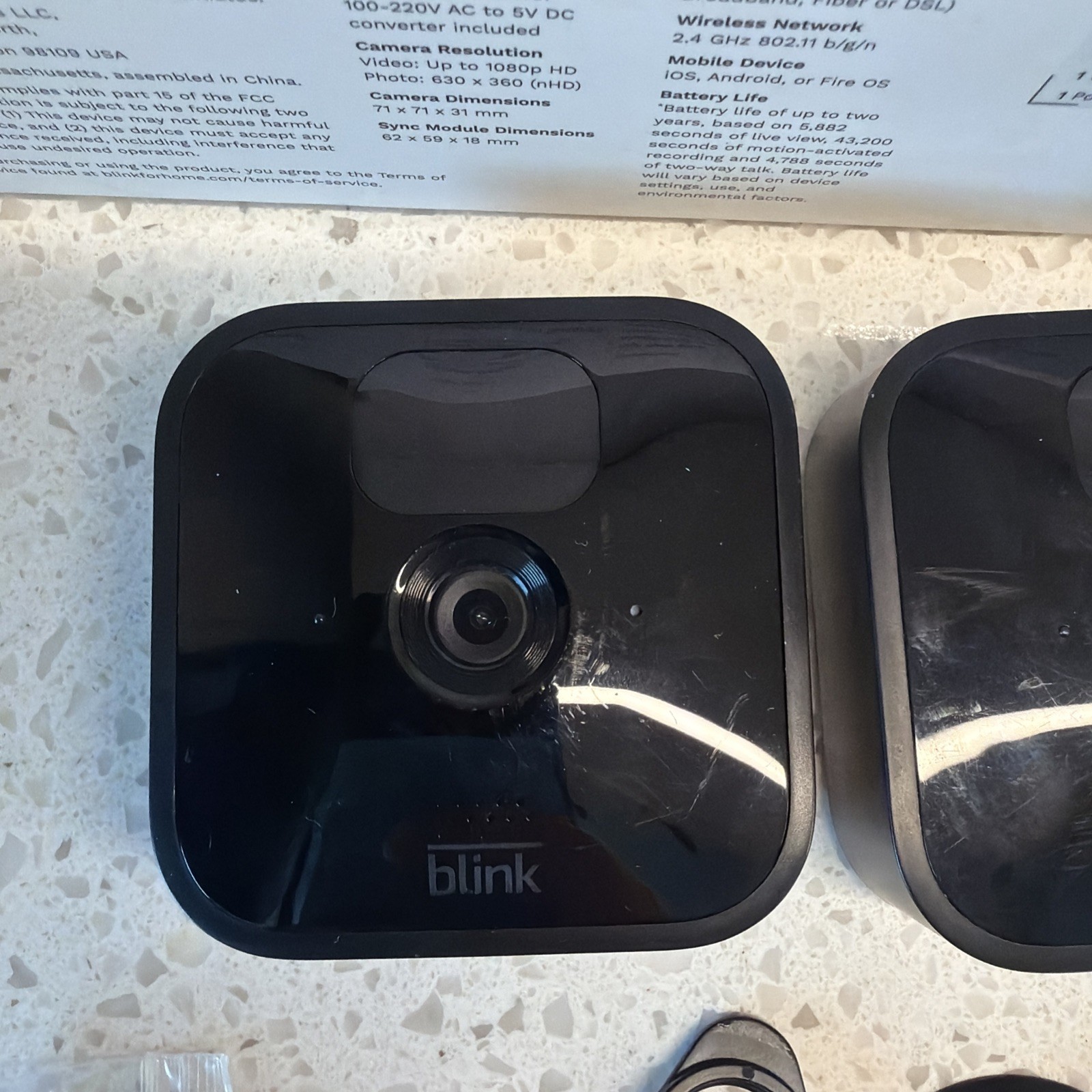 2 Blink Outdoor Gen 3, 1 Gen 2 Camera Kit w/ 4 Modules BCM00400U, BCM00200U