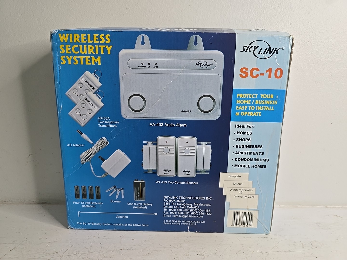 Wireless Security Alarm System w/ Control Panel, 4-Zone System, **NEW**