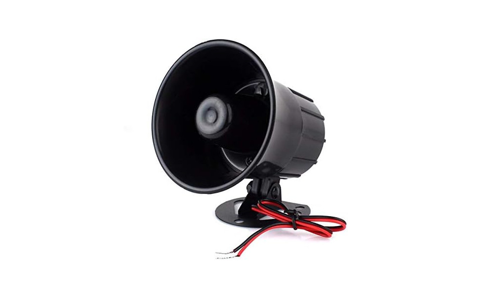 Sirena de Alarma 15W DC 6-12V con Soporte para Seguridad del Hogar