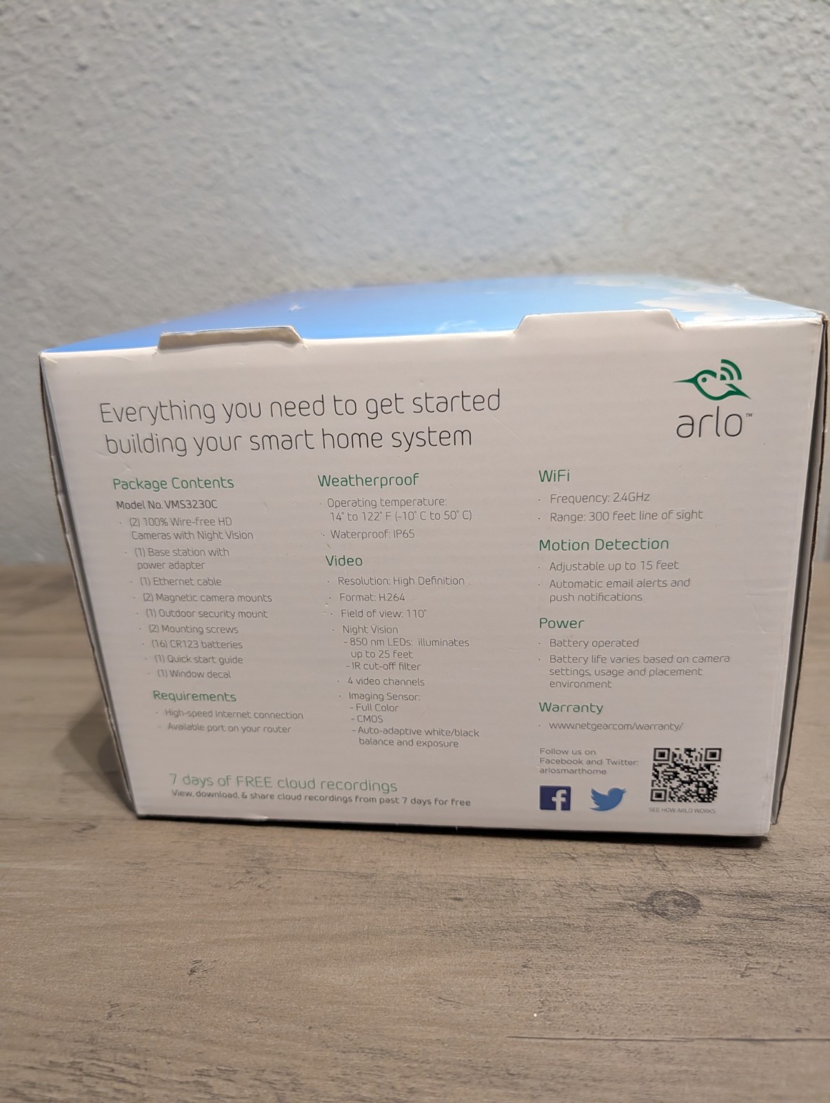 Netgear Arlo VMS3230C Base Station Kit NO CAMERAS Router Cables Power Adapter