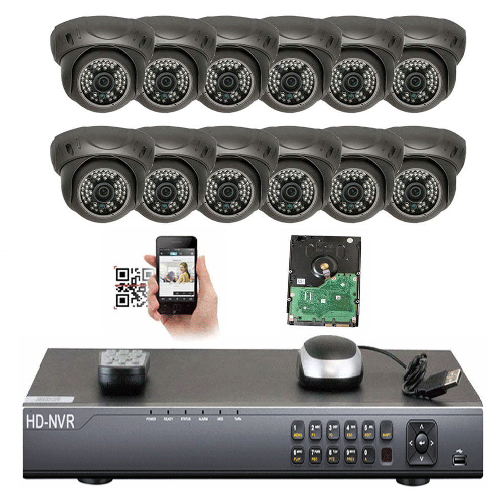 8Ch 12MP H.265 NVR 2592x1920P 5MP PoE 48IR IP ONVIF Security Camear System 431f