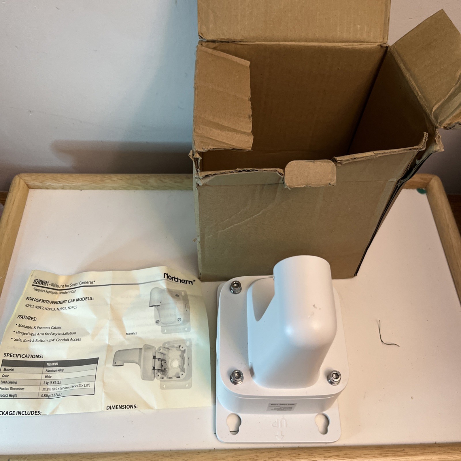 NIB Northern Video Camera Wall Mount #N2HWM1 – 600-04-320-00668