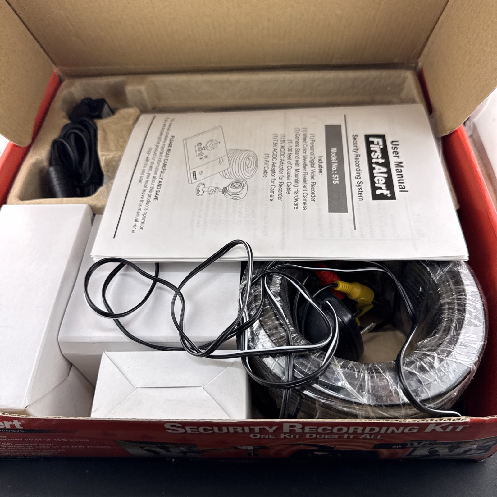 First Alert Security Recording Kit Model 575 Video Recorder Camera Boxed