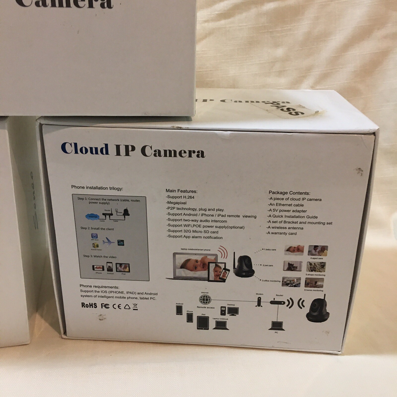 3 SENEO Cloud IP Security Cameras via IPhone Android IPad Thru Wireless or 3G