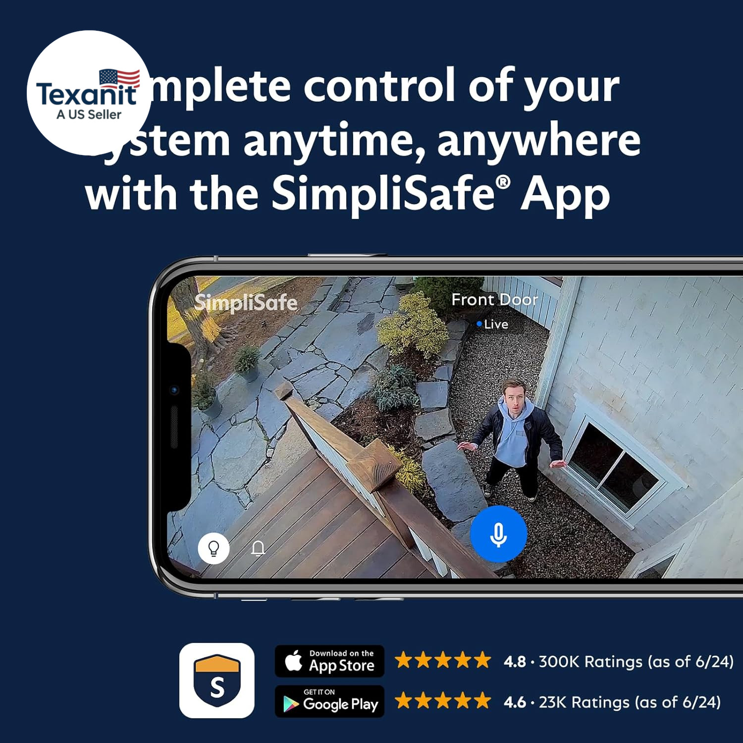 Simplisafe 12 Piece Wireless Home Security System W/Hd Camera – Optional 24/7 Pr
