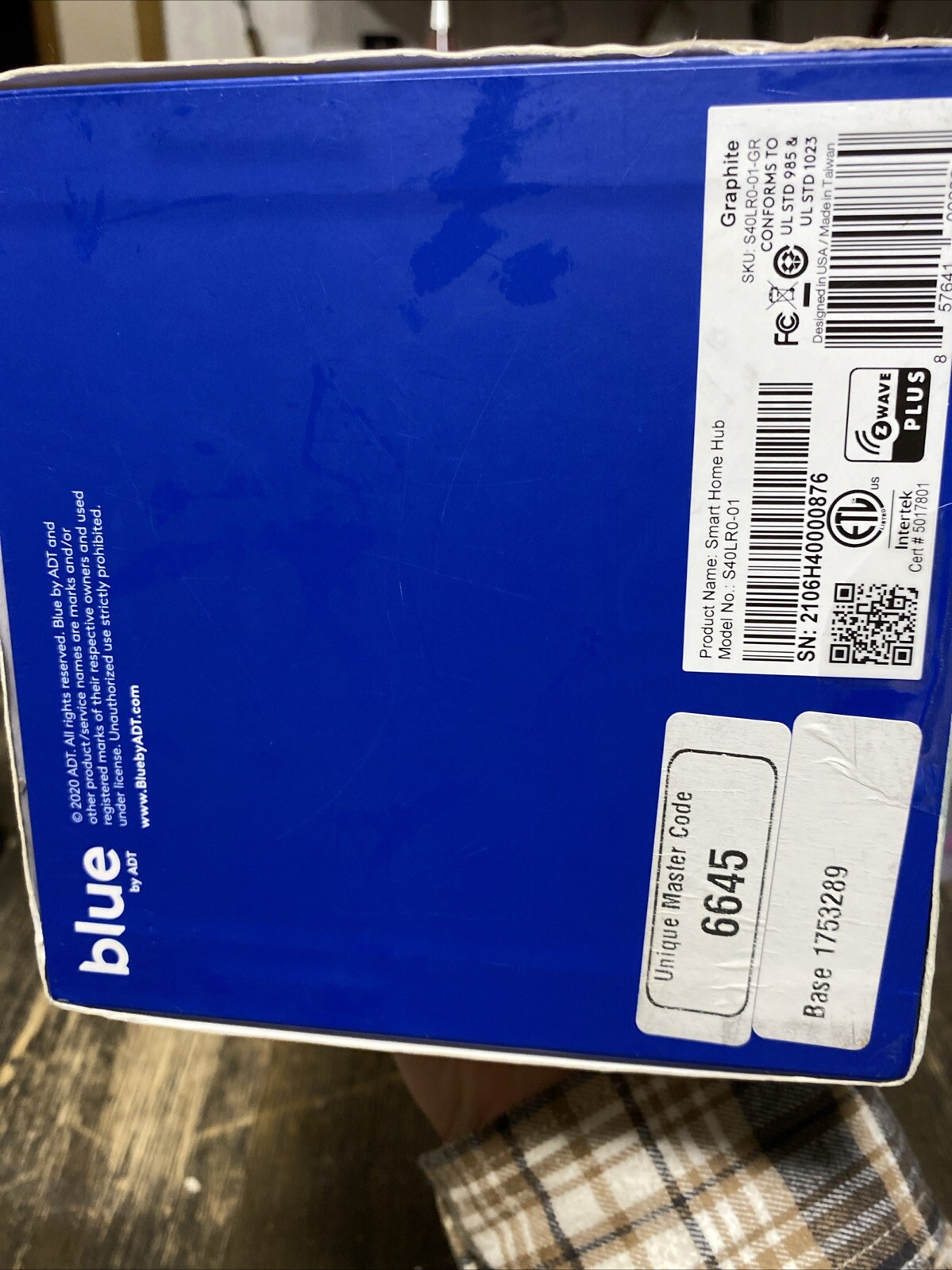 Blue by ADT Smart Home Hub Graphite S40LR0-01-PG New In Box