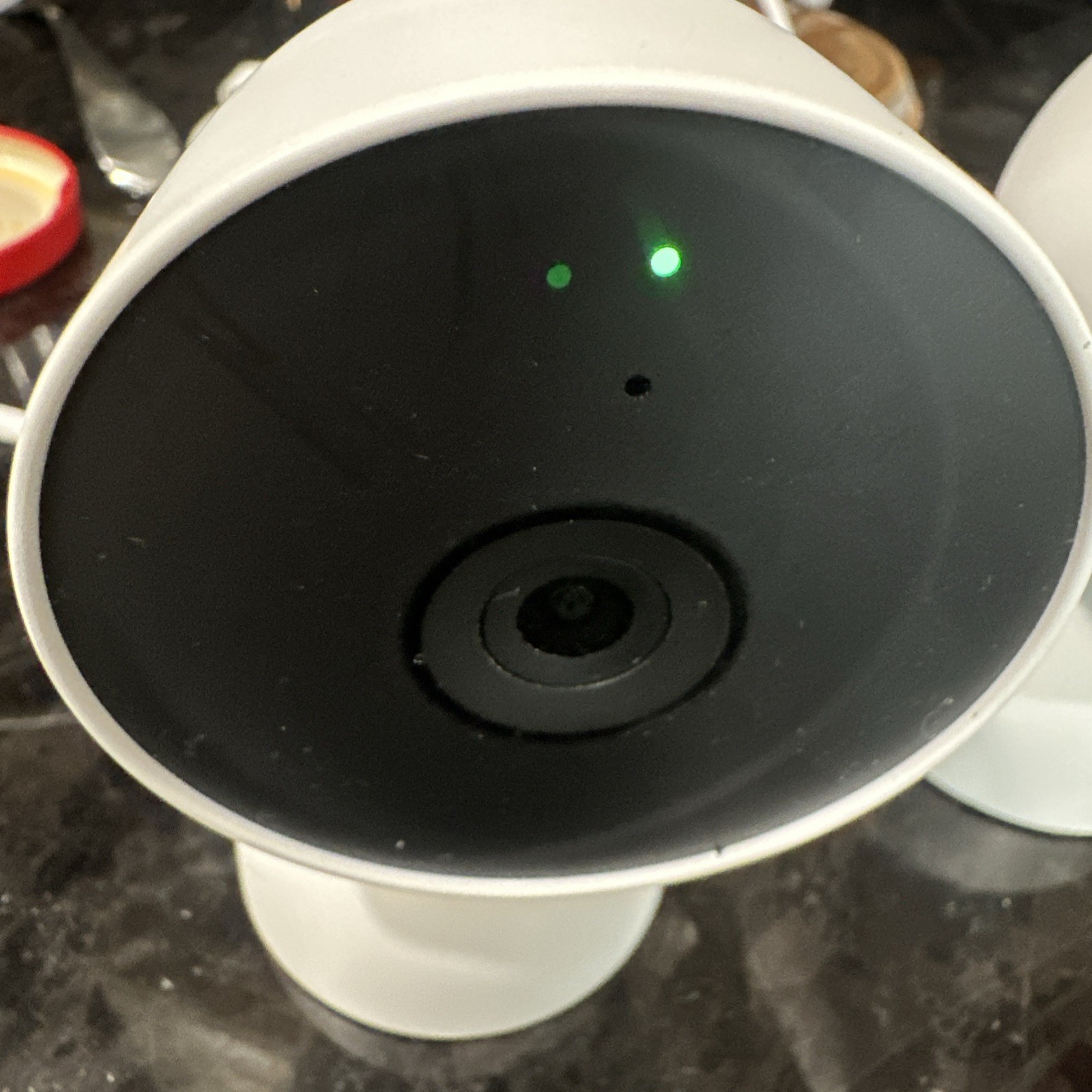 2 Google Nest Cams 2nd Gen GJQ9T White Snow