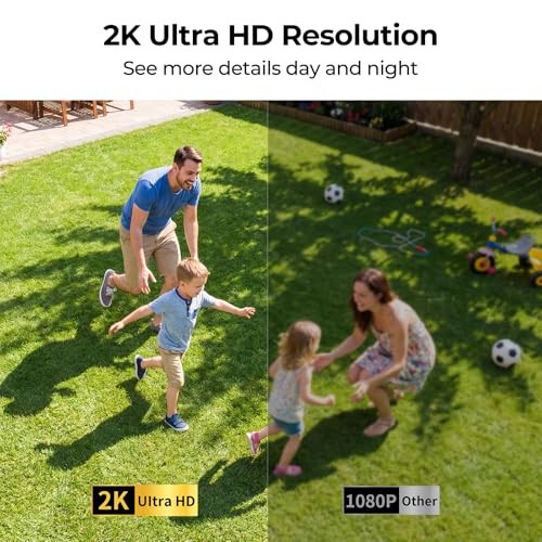 Security Cameras Wireless Outdoor 2K Solar Powered WiFi Cameras for 1 Solar Cam