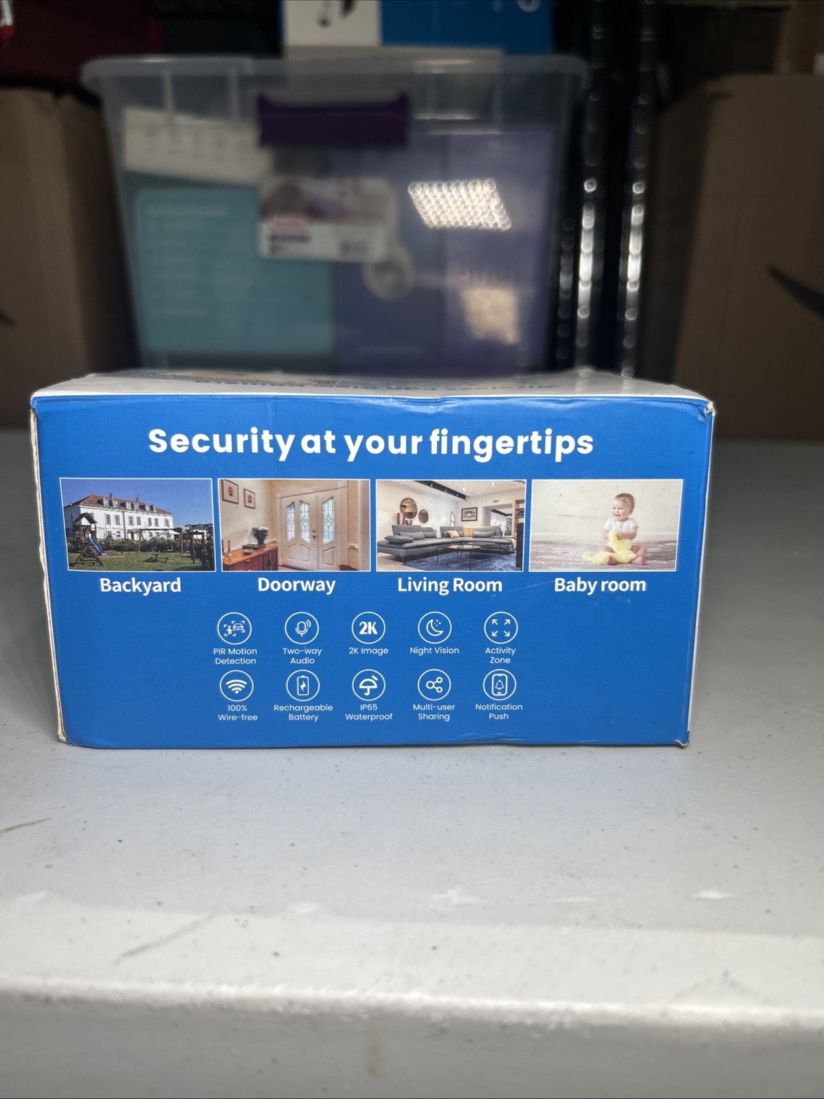 Wi-Fi Wireless Outdoor Smart Security Camera 2-Pack w/ 4in LCD Monitor OPEN BOX