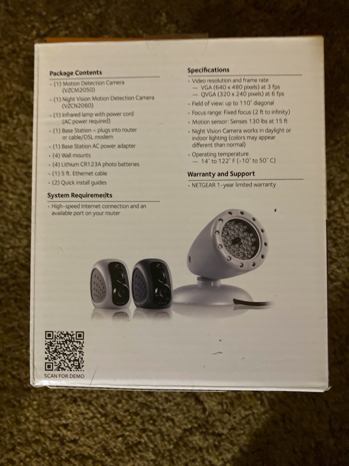 Netgear Vuezone Home Video Monitoring Day and Night System VZSX2800