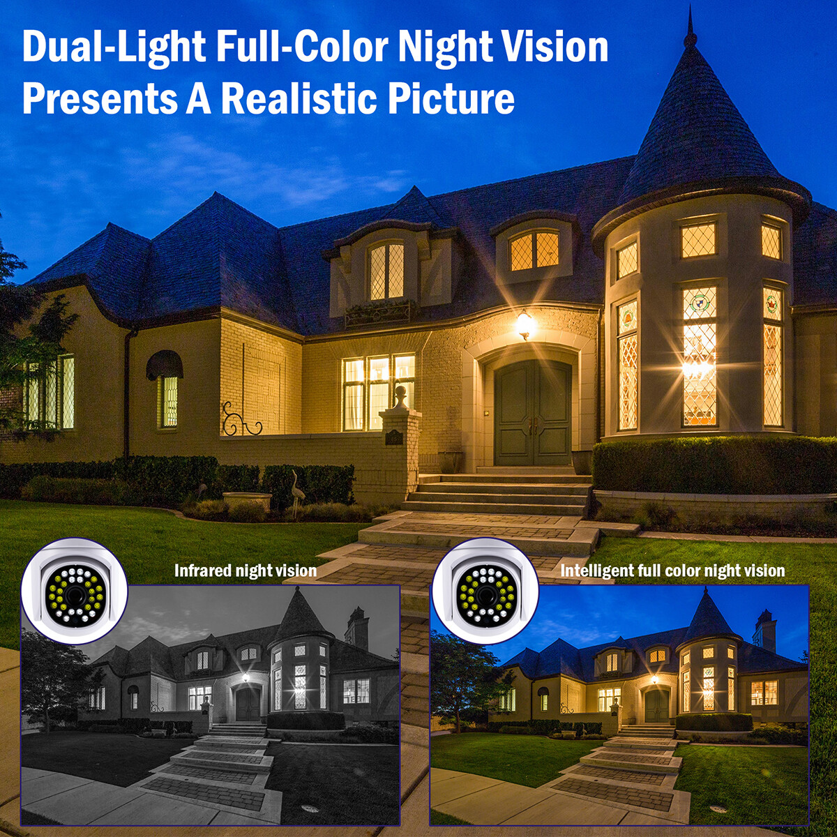2MP 1080P HD Wifi IP Camera Pan/Tilt Outdoor Home Smart CCTV Night Vision IR Cam