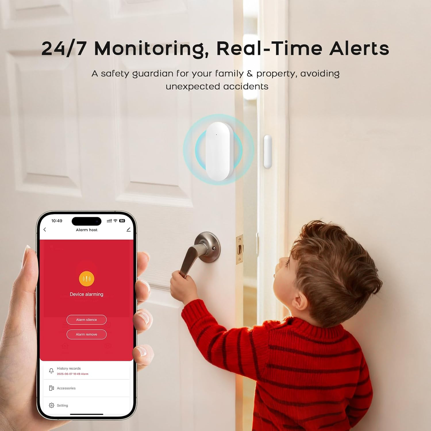 Smart Home Security System – 9-Piece Kit with Alexa & Google, No Fees