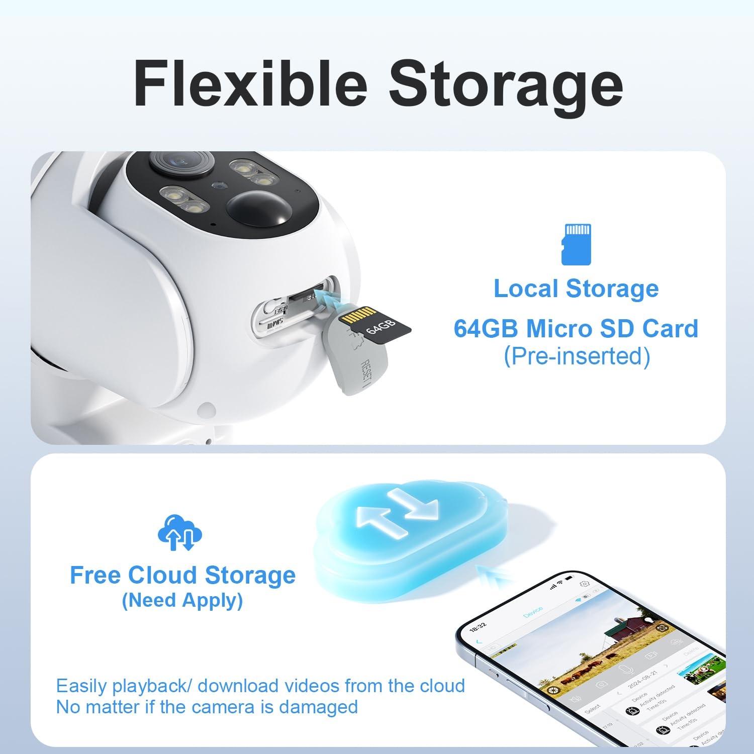 HOSAFE.COM 4G LTE Cellular Security Camera No Internet Needed, 2K Solar White