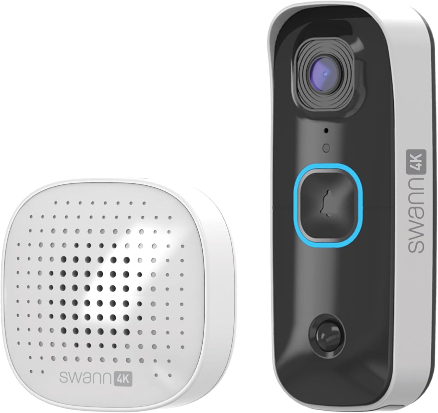 Swann Buddy4K UHD Wireless Video Doorbell & Chime Ultra-Wide 165° View Smart