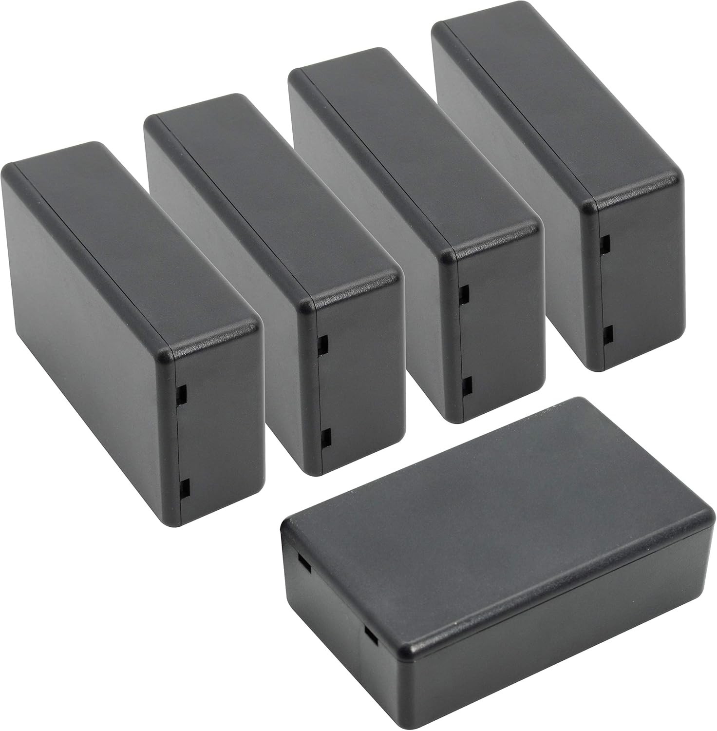 LeMotech 5 Pieces Plastic Project Boxes 3.1″ x 2.0″ x 1.0″(5pc), Black