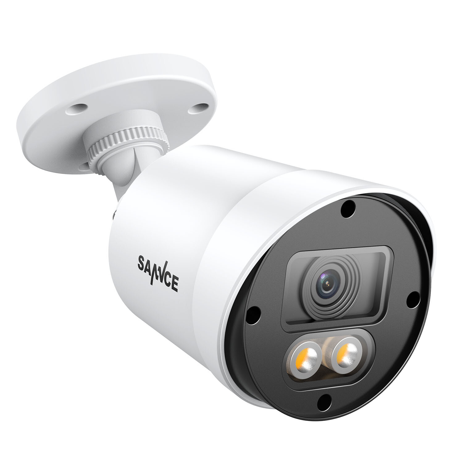 SANNCE 1/2/4PCS HD 1080P Full Color Night Vision Security Camera Warm LED Light