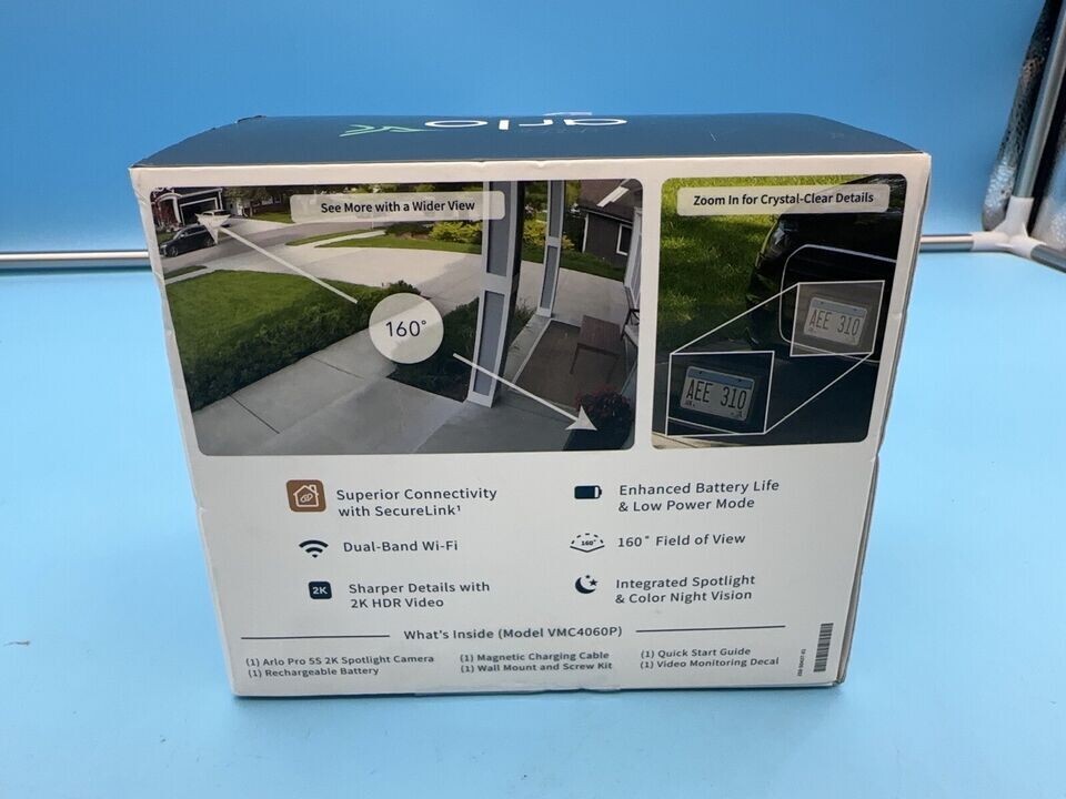 Arlo Pro 5S 2K Spotlight Camera 1 Pack Security Cameras Wireless Outdoor SEALED!