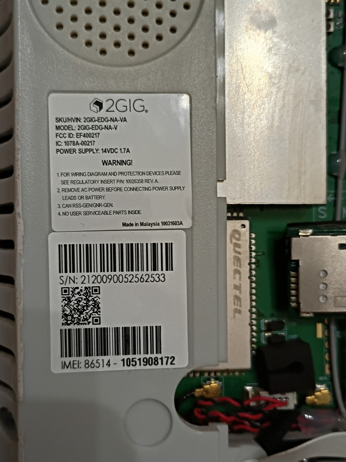 2GIG EDGE Security Panel with 7 In. Touchscreen, Verizon (2GIG-EDG-NA-VA)