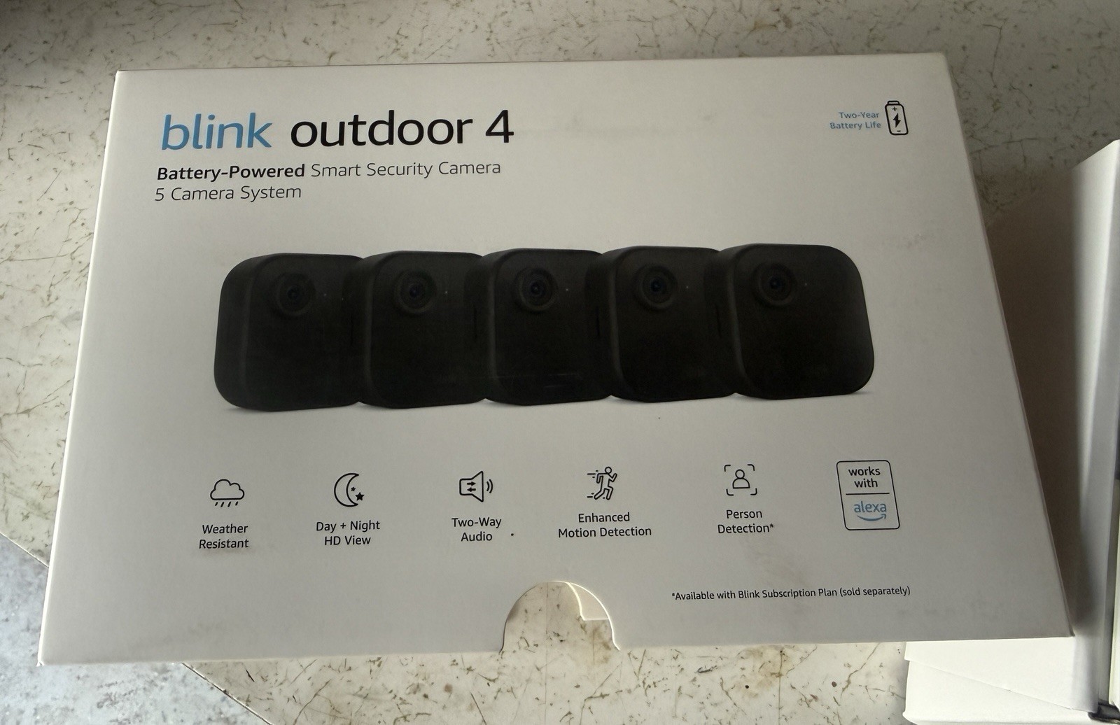 Blink Outdoor 4 Wireless 5-Cam System 1080p Night Vision, Sync Module & Mounts