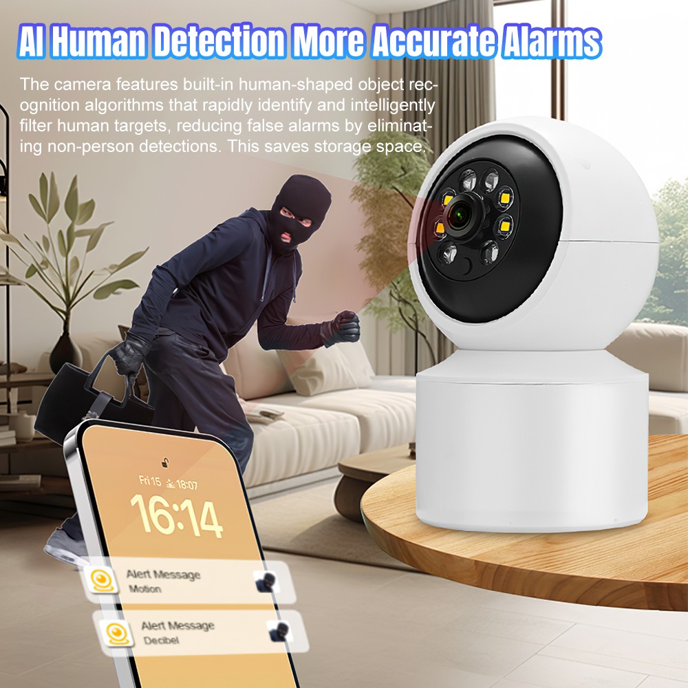 1080P HD Wireless Security Camera Indoor Home CCTV Baby Dog Pet WIFI Monitor