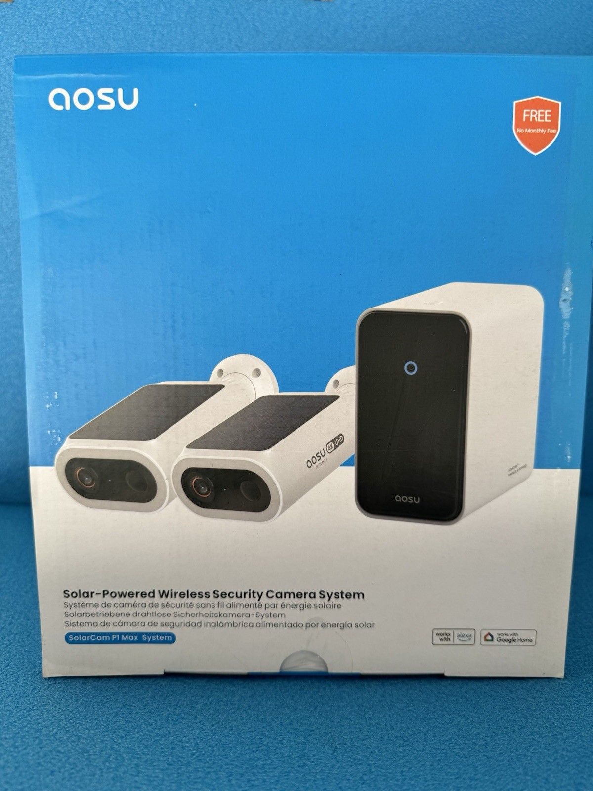 aosu SolarCam P1 Max Solar Wireless 4K UHD Security System w/ 2 Cameras