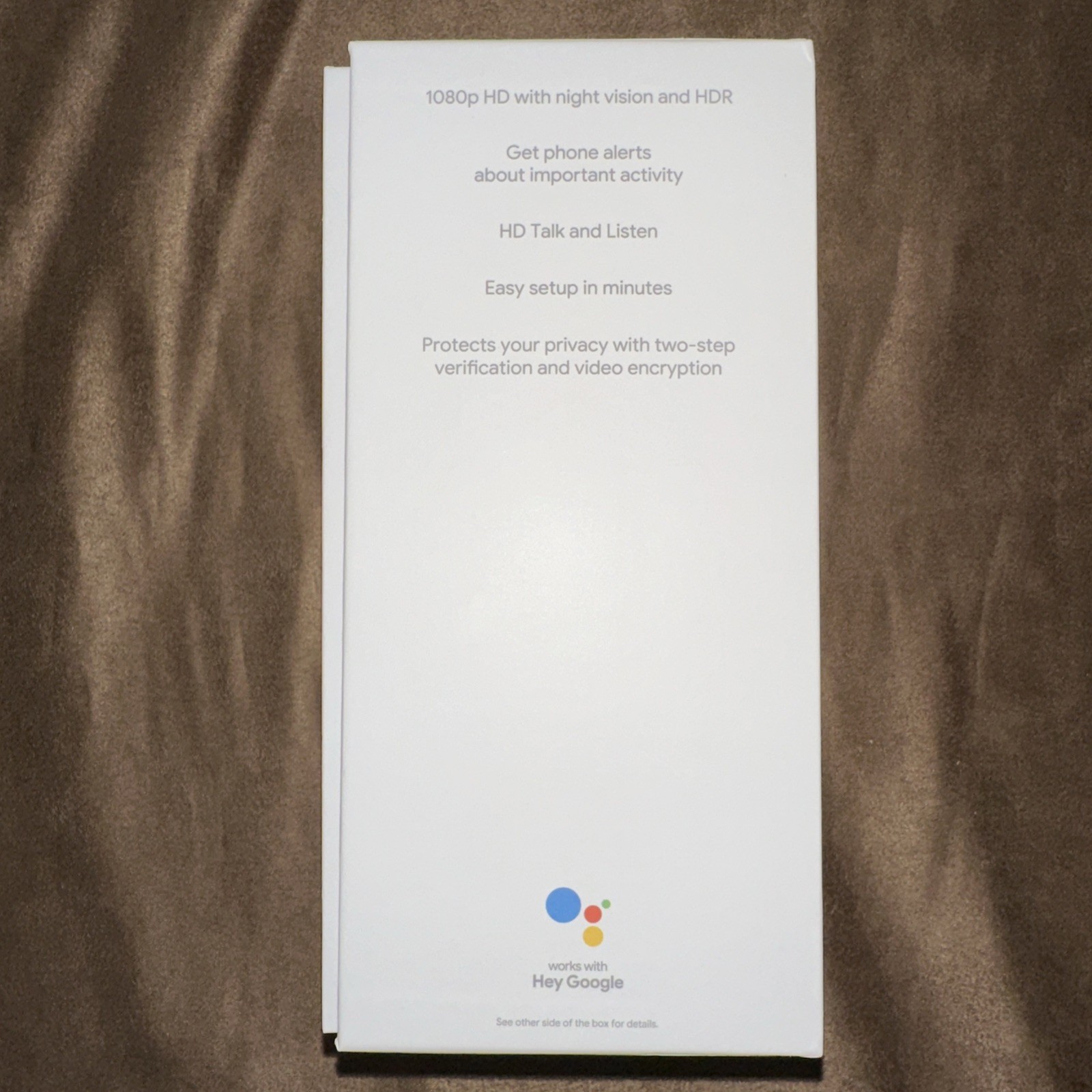 Google Nest Security Cam Indoor Wired 2nd Gen – Linen – GA03179-US- New