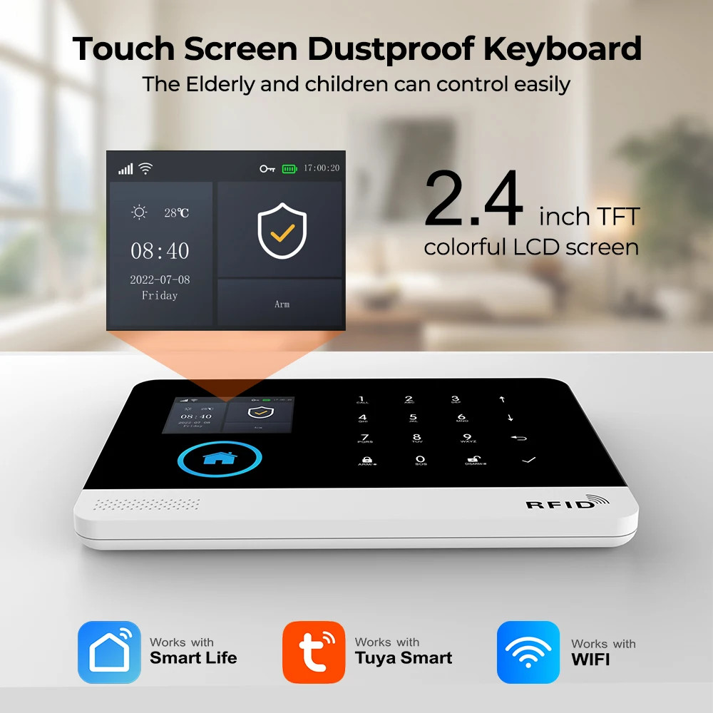 Smart WiFi GSM Home Security Alarm System – APP Control Wireless Anti-Theft New