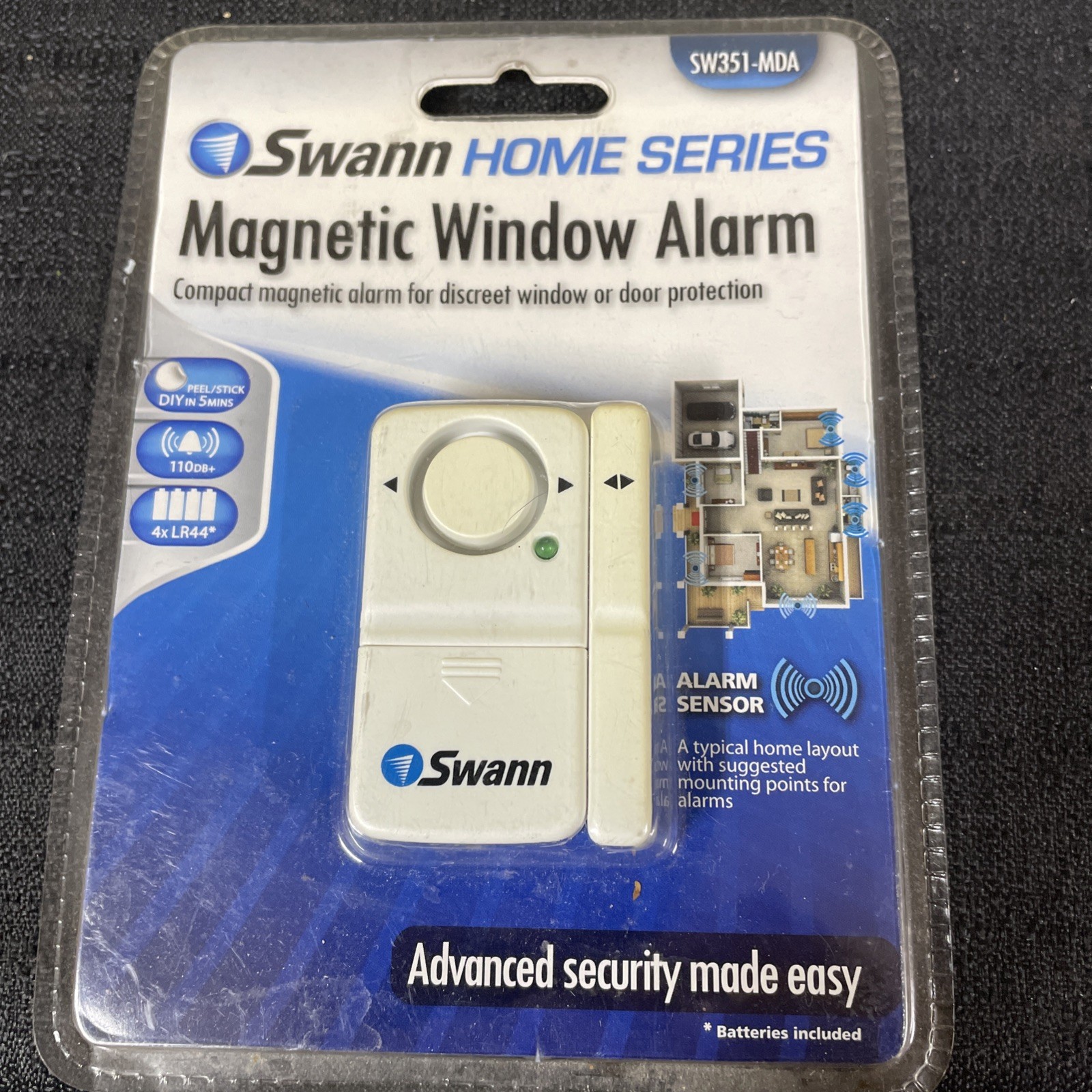 NEW SWANN Window & Door Magnetic Alarms SW351-MDA Stand Alone Security
