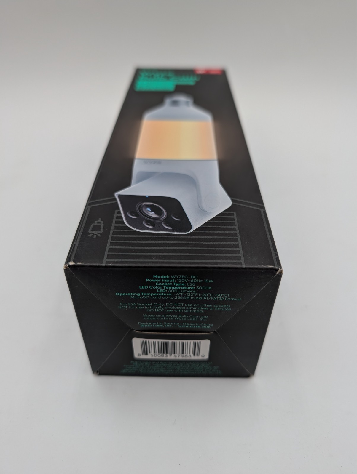 WYZE Bulb Cam Security Camera, 2K HD Outdoor Light 1 PACK, White