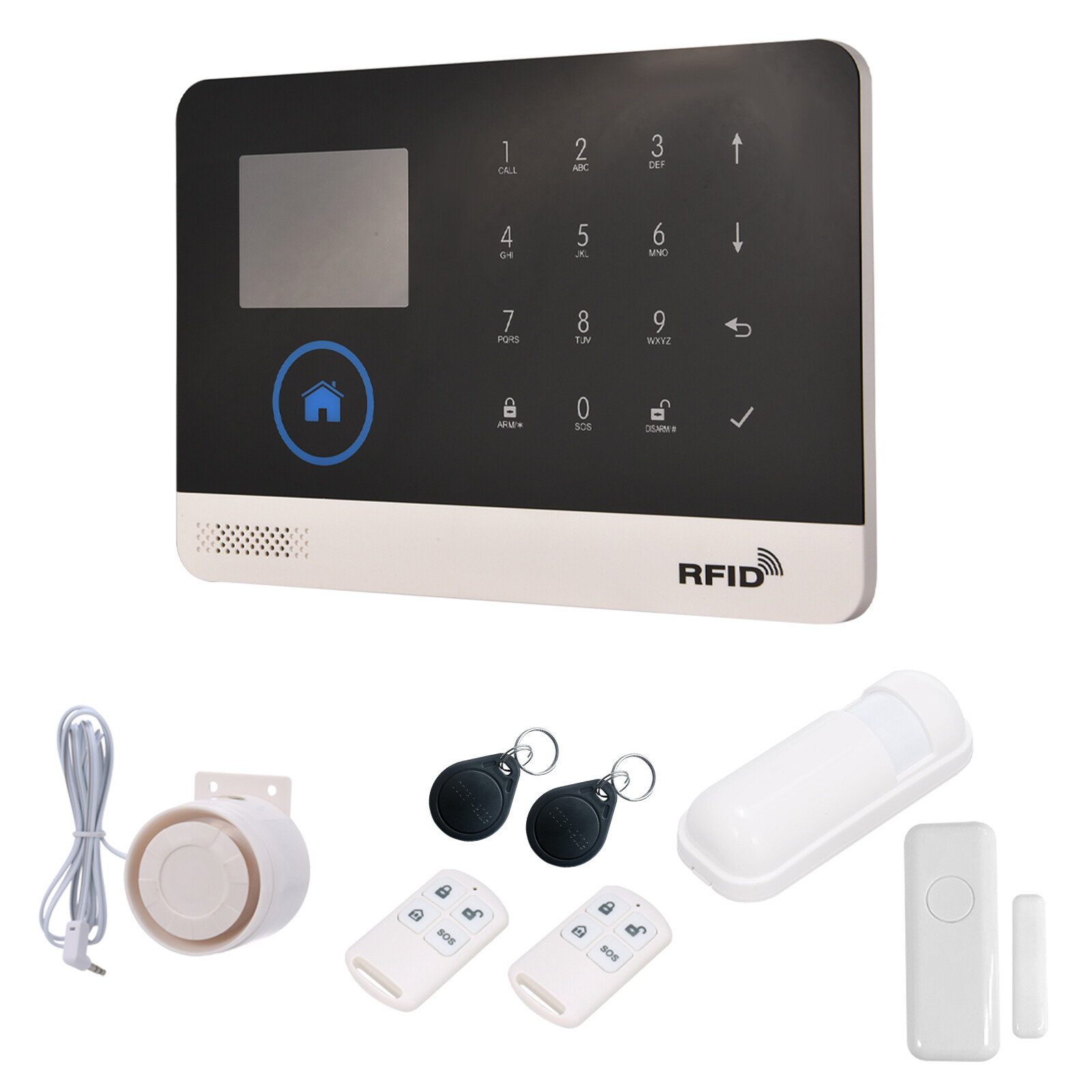 433MHz Wireless WIFI + GSM Auto-dial Alarm Security System Door Sensor PIR C9T8