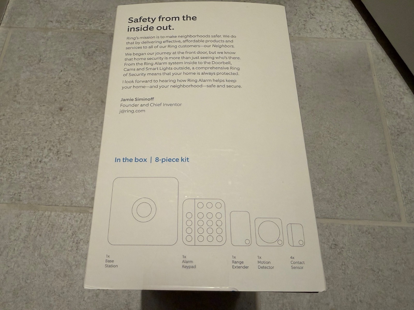 Sealed – Ring – Alarm 8-Piece Security Kit – White + 3 Contact Sensors