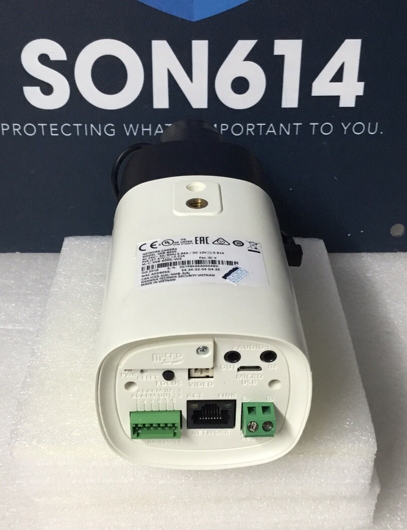 Wisenet XNB-6000 Surveillance IP Color Camera W/ 2MP IR Lens 2.8-9mm H.265 H.264