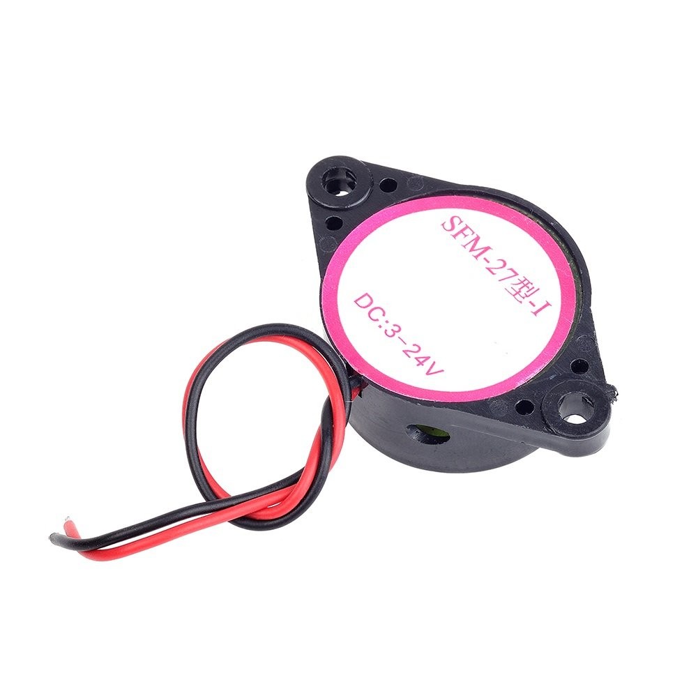 5Pcs SFM-27 DC 3-24V Electronic Buzzer Alarm Sounder Continuous Sound Black
