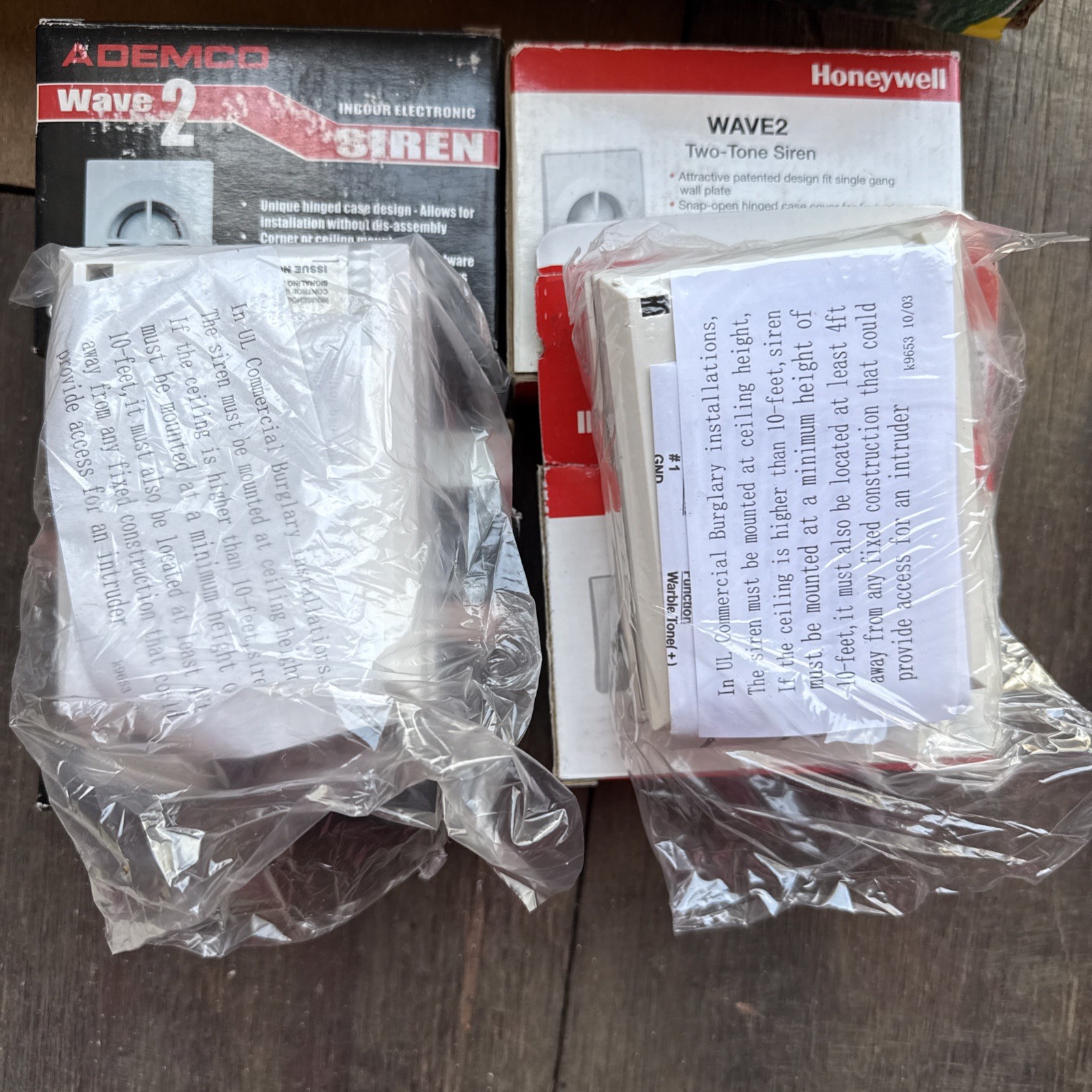 Lot of 4 Honeywell & Ademco WAVE-2 Two Tone Siren 106 db loud security burglary