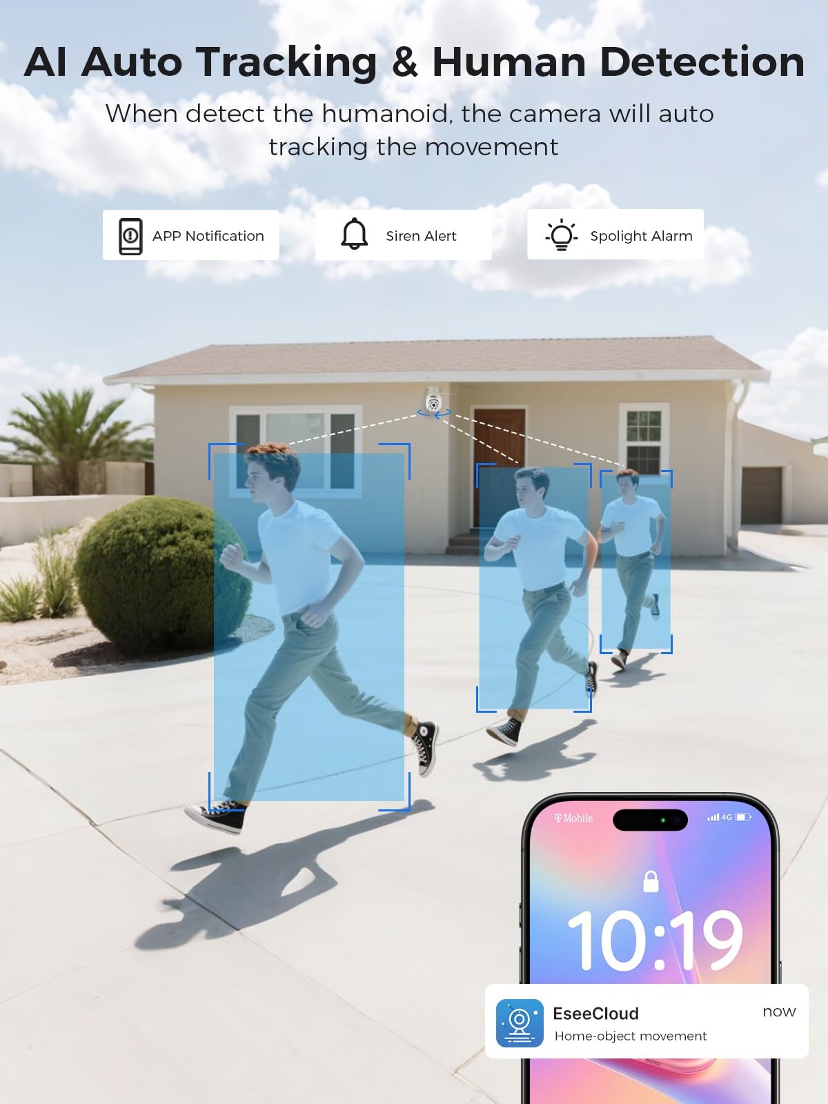Hiseeu Wireless Security Camera System, 5MP Outdoor Cameras with White