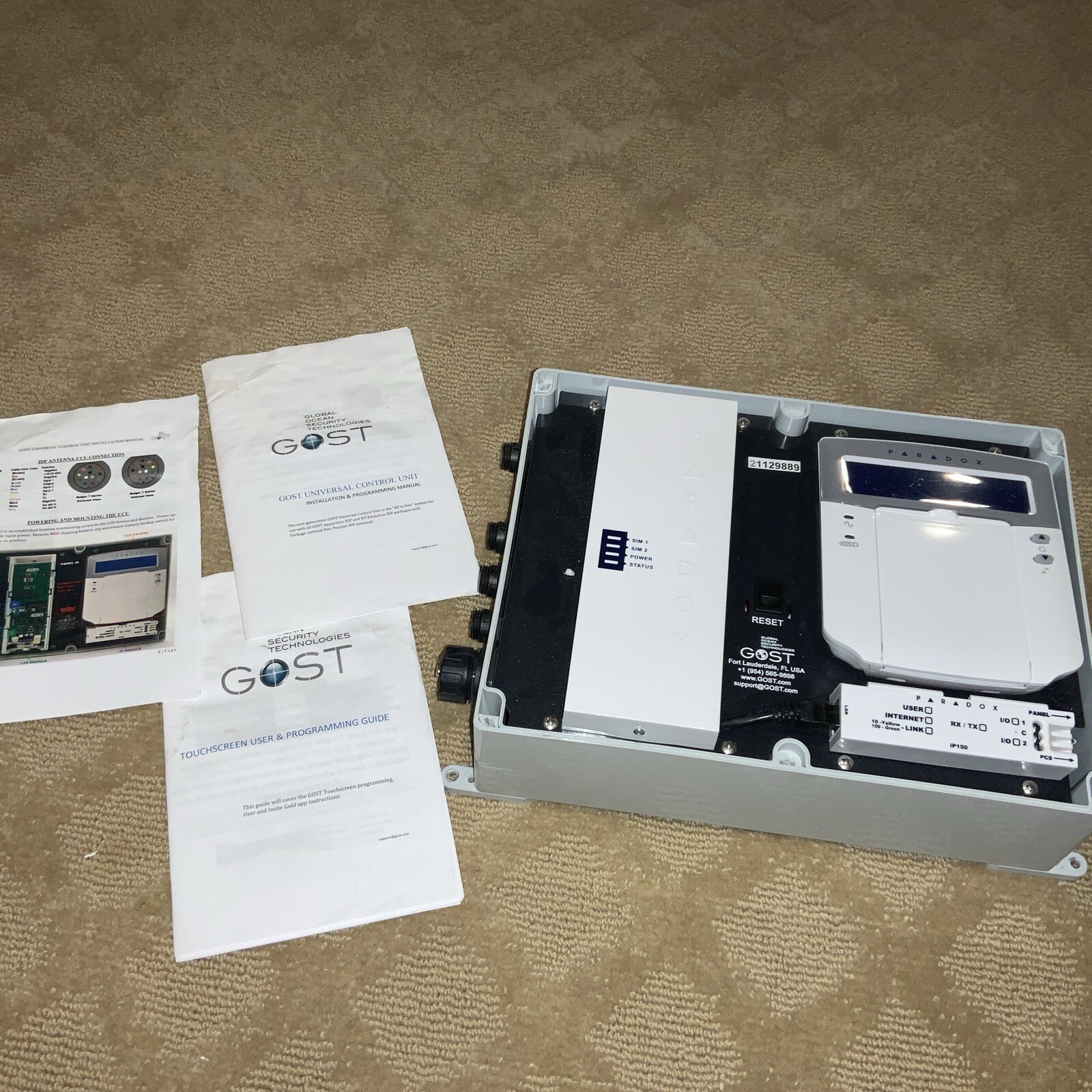 GLOBAL OCEAN SECURITY TECHNOLOGIES – GOST UNIVERSAL CONTROL PANEL with PAPERWORK