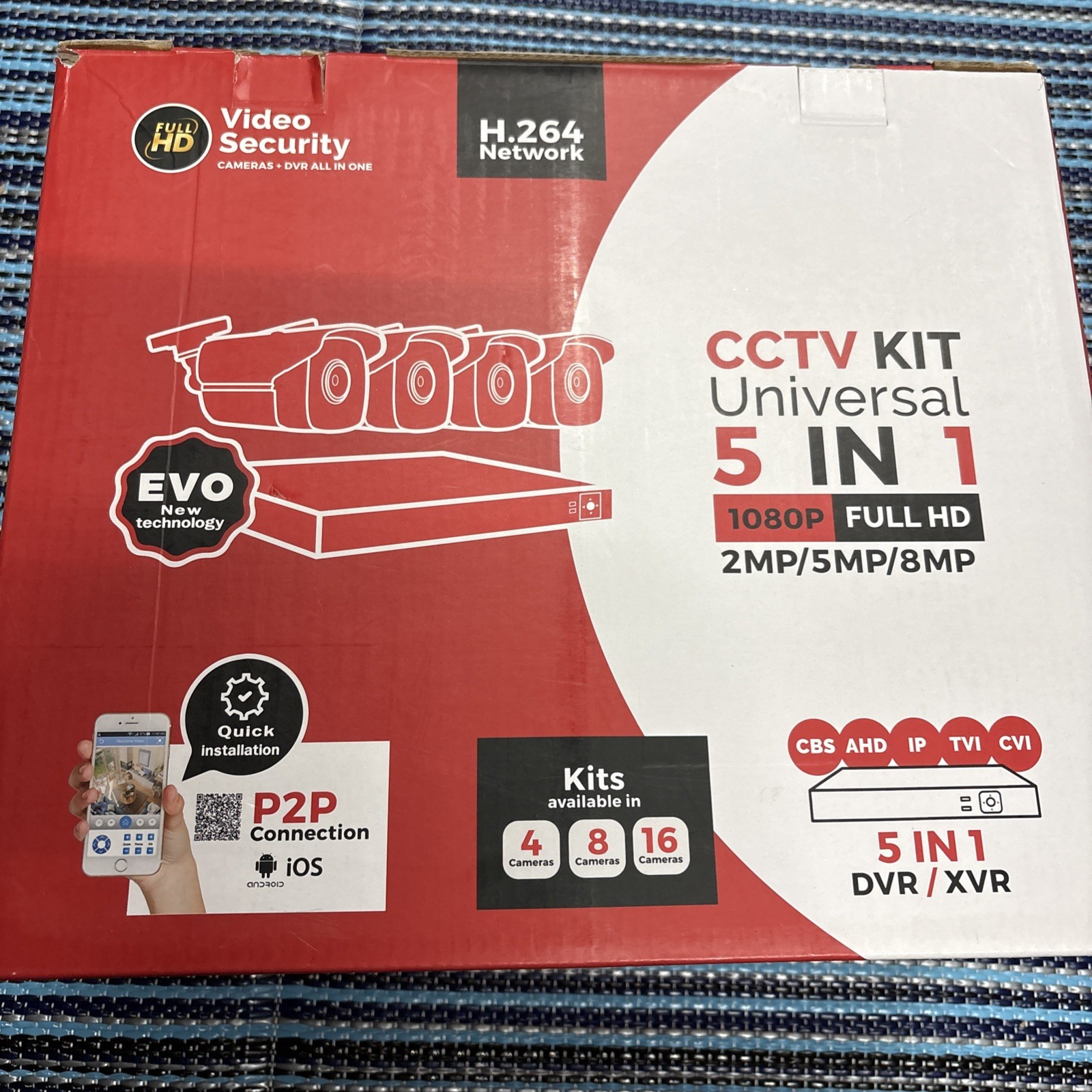 4 Cameras Surveillance Camera System H.264 – 5 In 1 DVR Kit