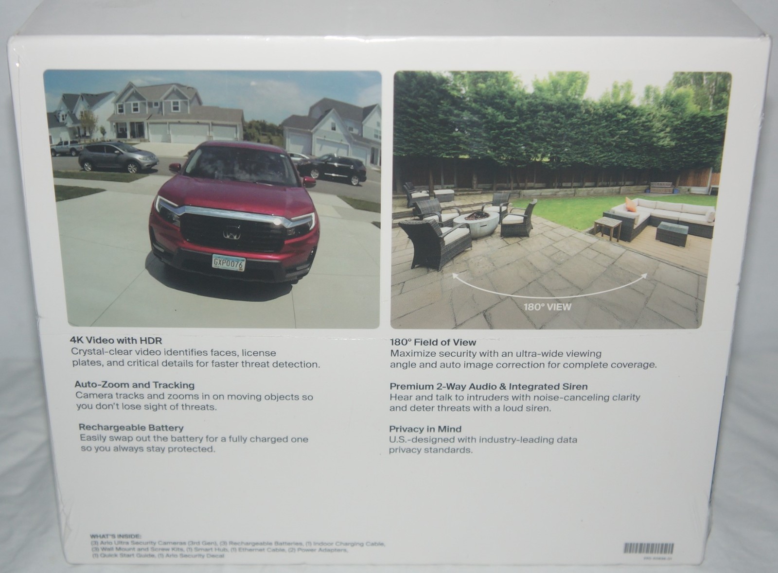 New Arlo Ultra 3 UHD 4K Outdoor Camera w/Night Vision 3-Pack – White VMS5350