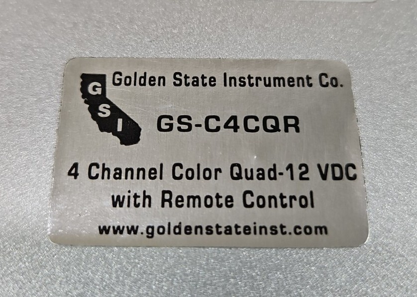 Color QUAD System GS-C4CQR. 4 Channel Color Quad 12 VDC. 3E-38